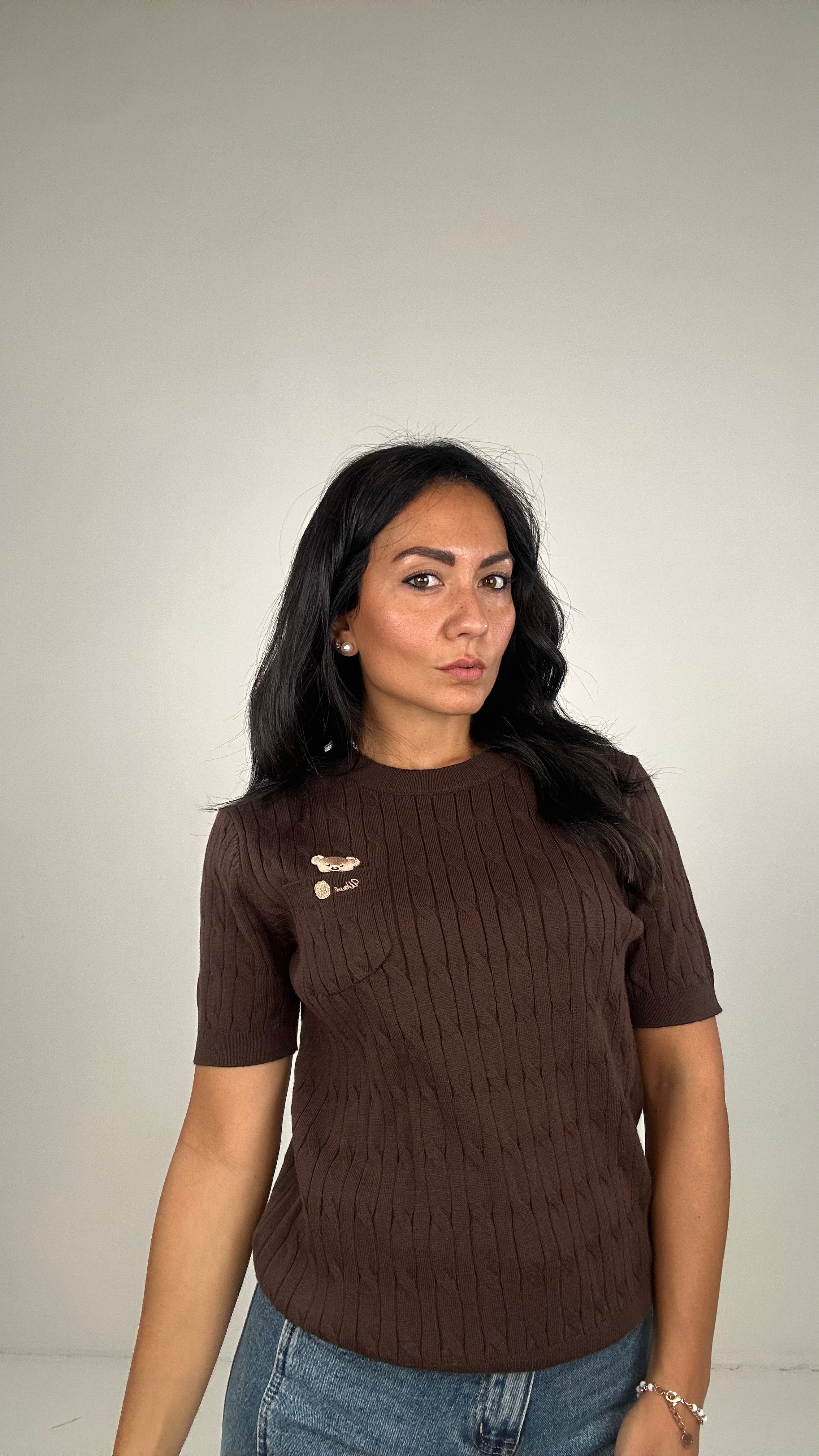 Maglia TASCHINO ORSETTO - MARRONE