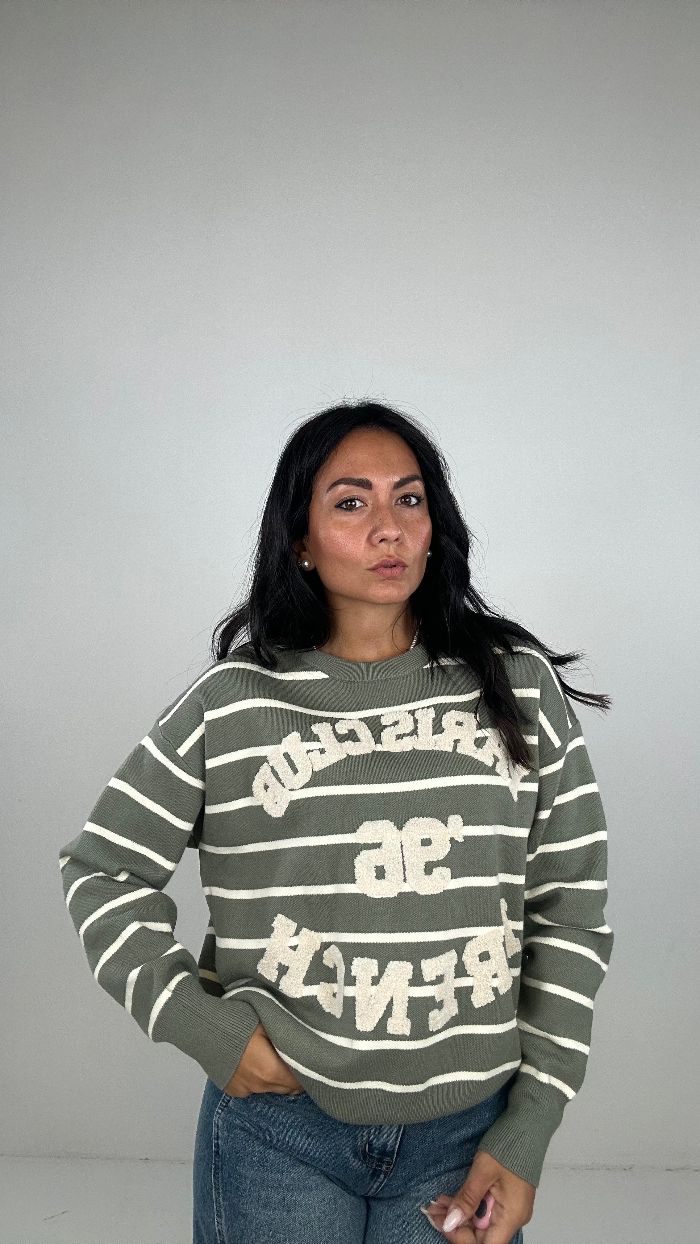 Pull PARIS CLUB - VERDE MILITARE
