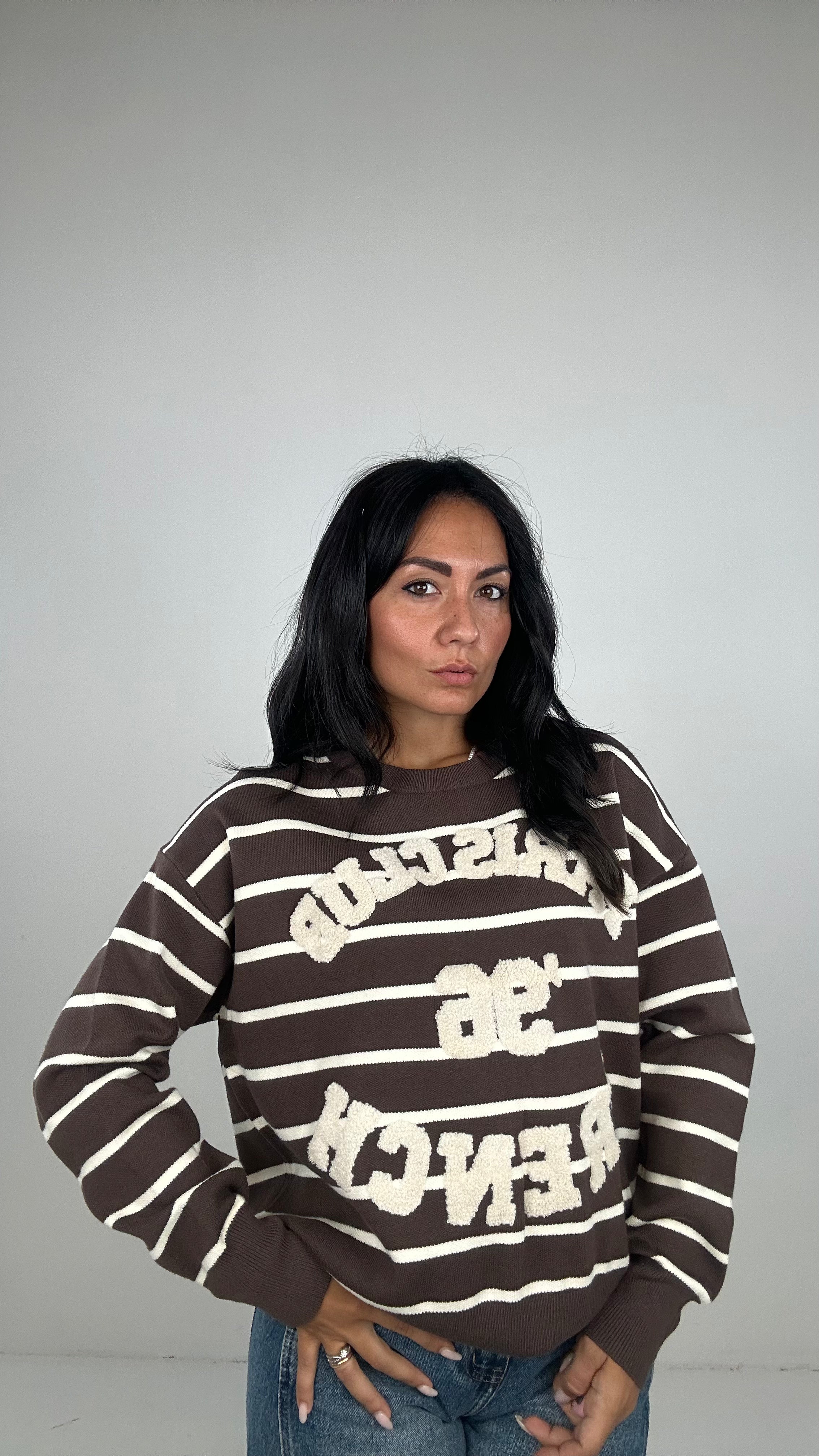 Pull PARIS CLUB - MARRONE