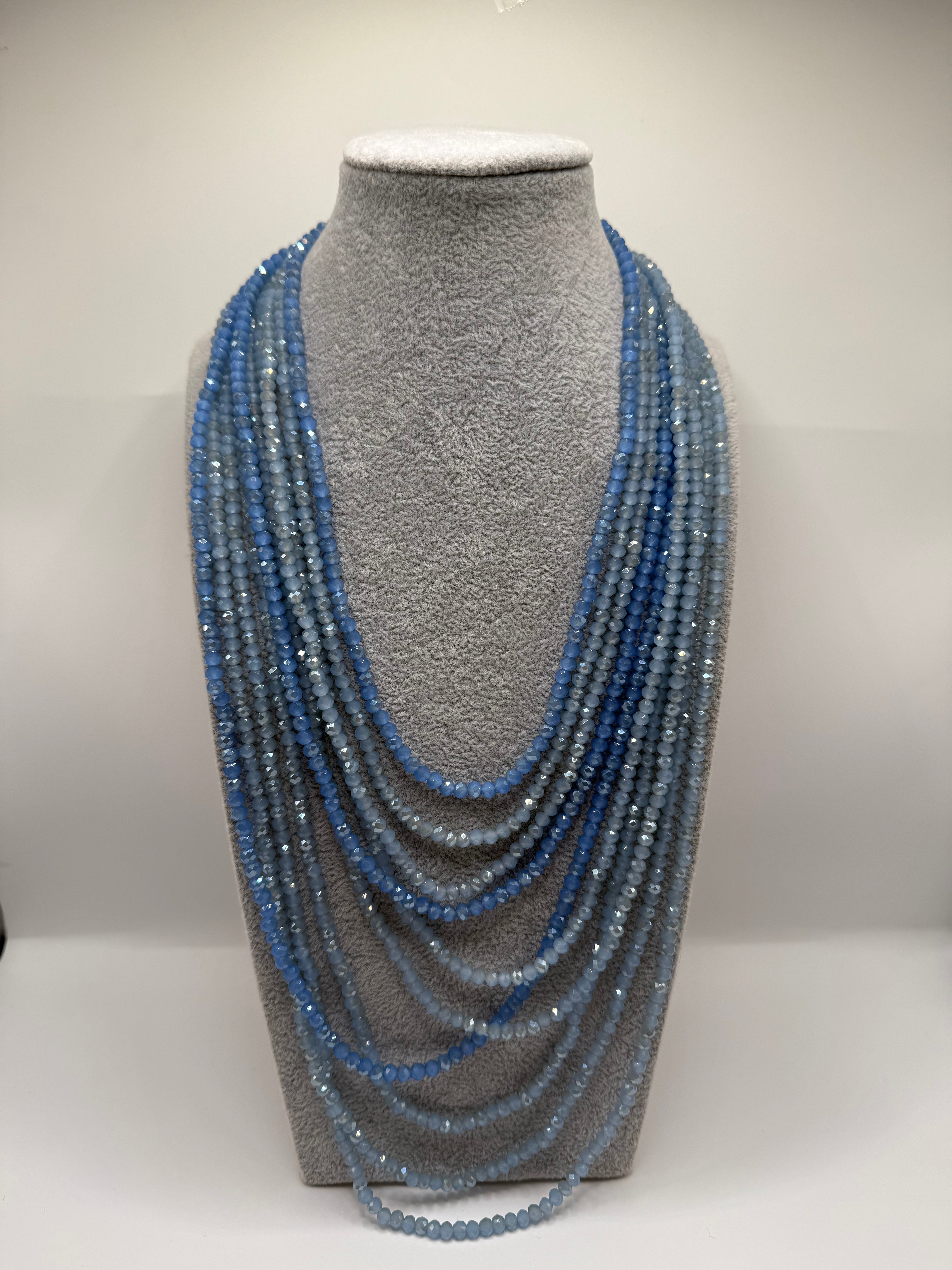 Collana VOLUME PERLINE - AZZURRO