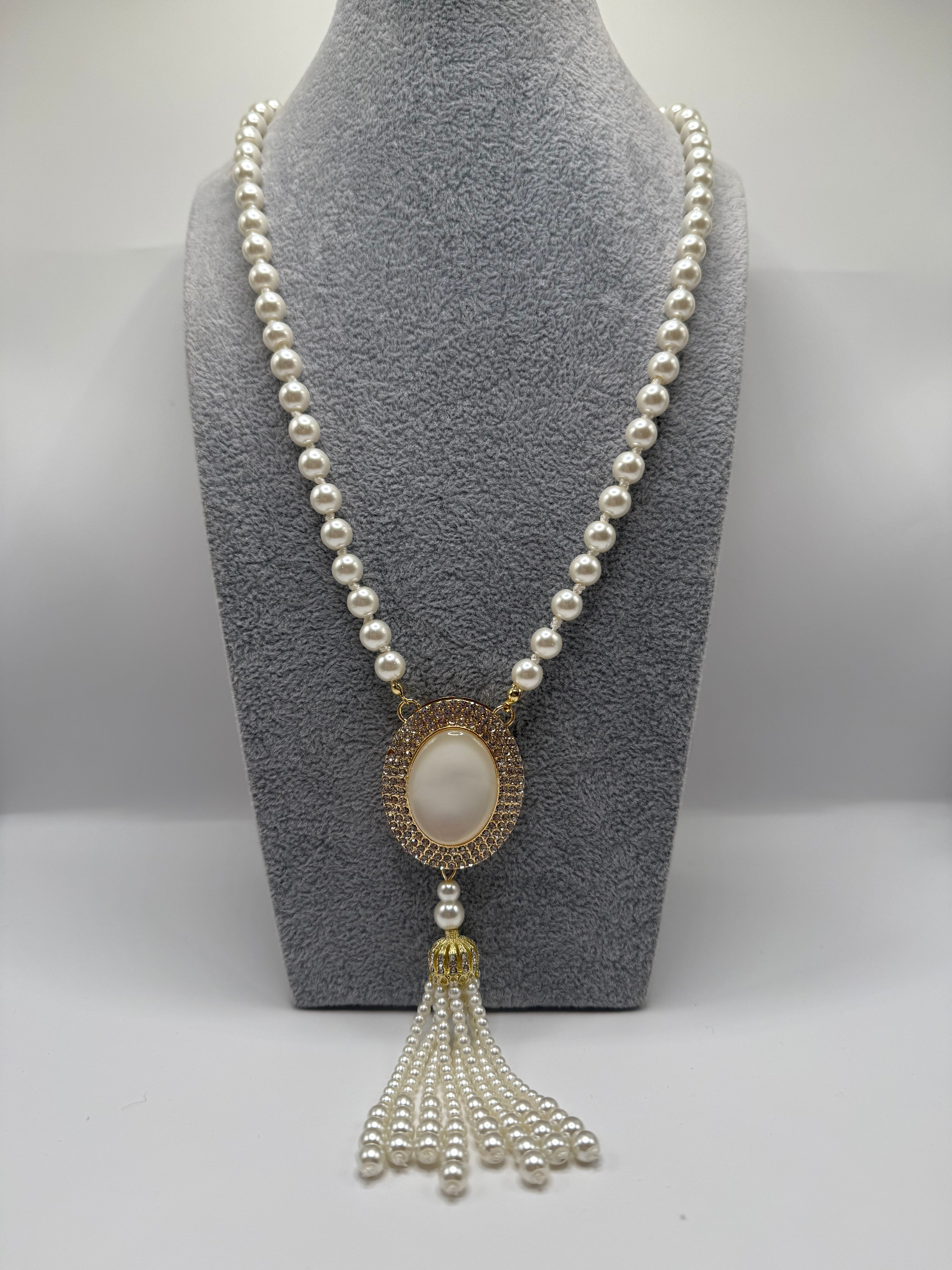 Collana LUNGA PERLE - BIANCO