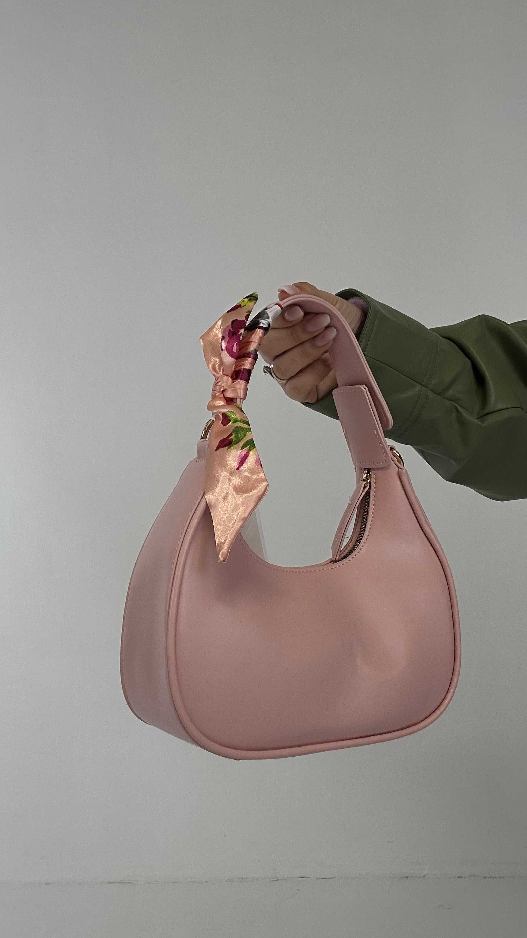 Borsa MEZZALUNA FOULARD - ROSA