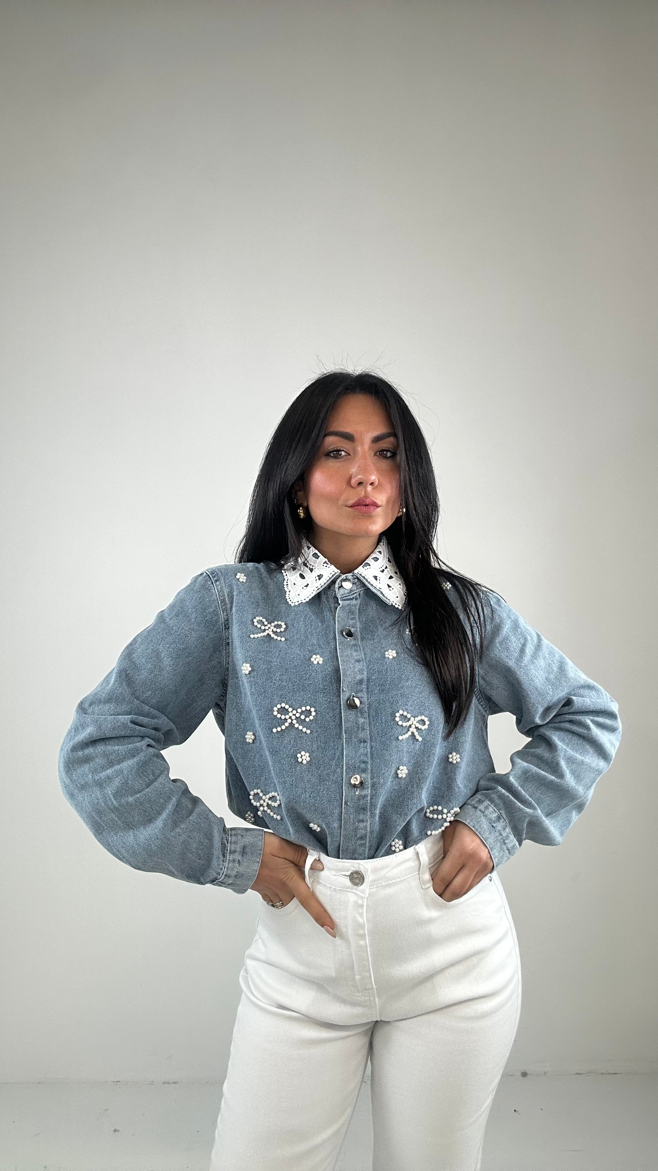 Camicia COLLETTO E PERLNE - JEANS