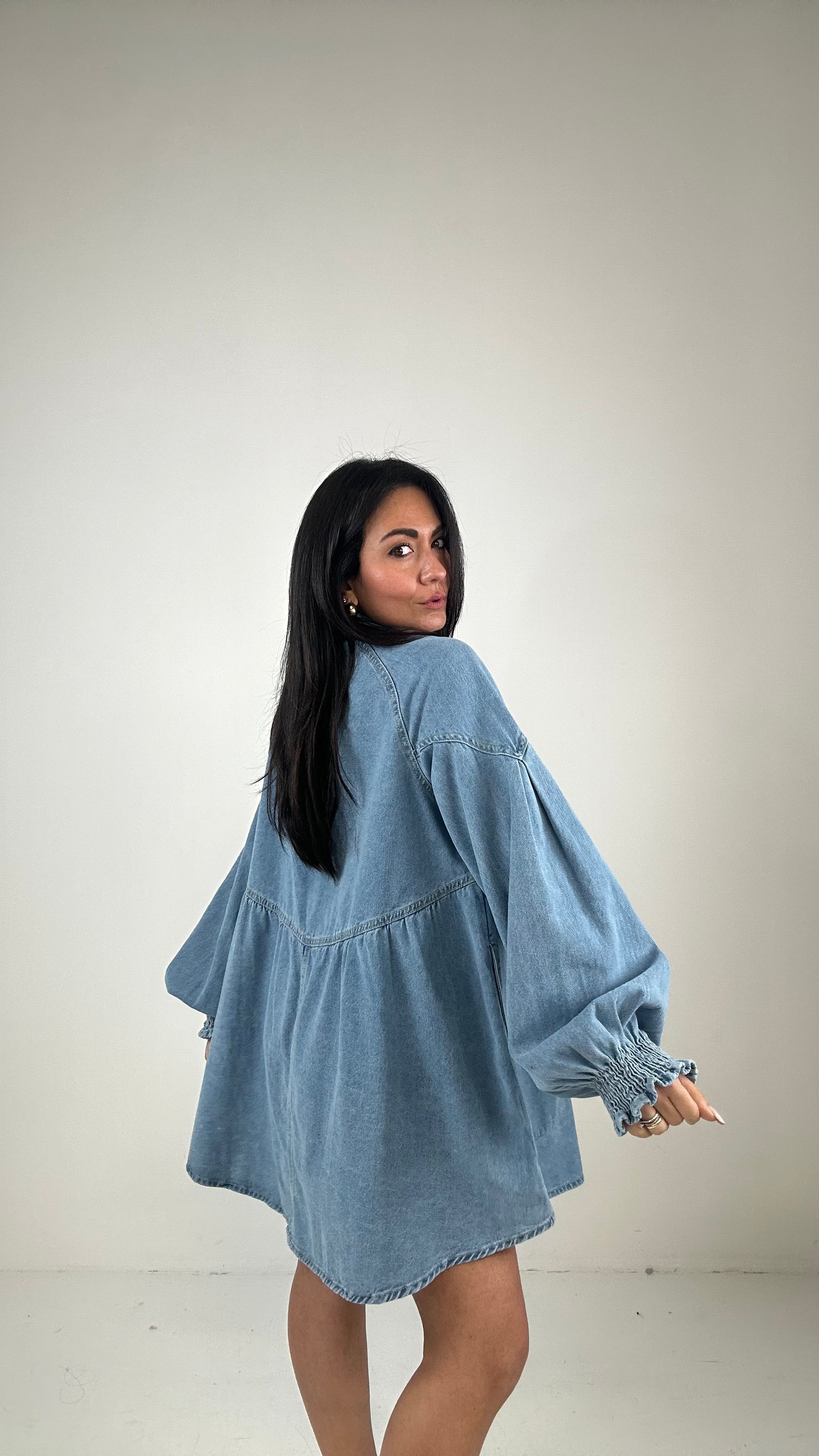 Abitino BOTTONE CUORE - JEANS