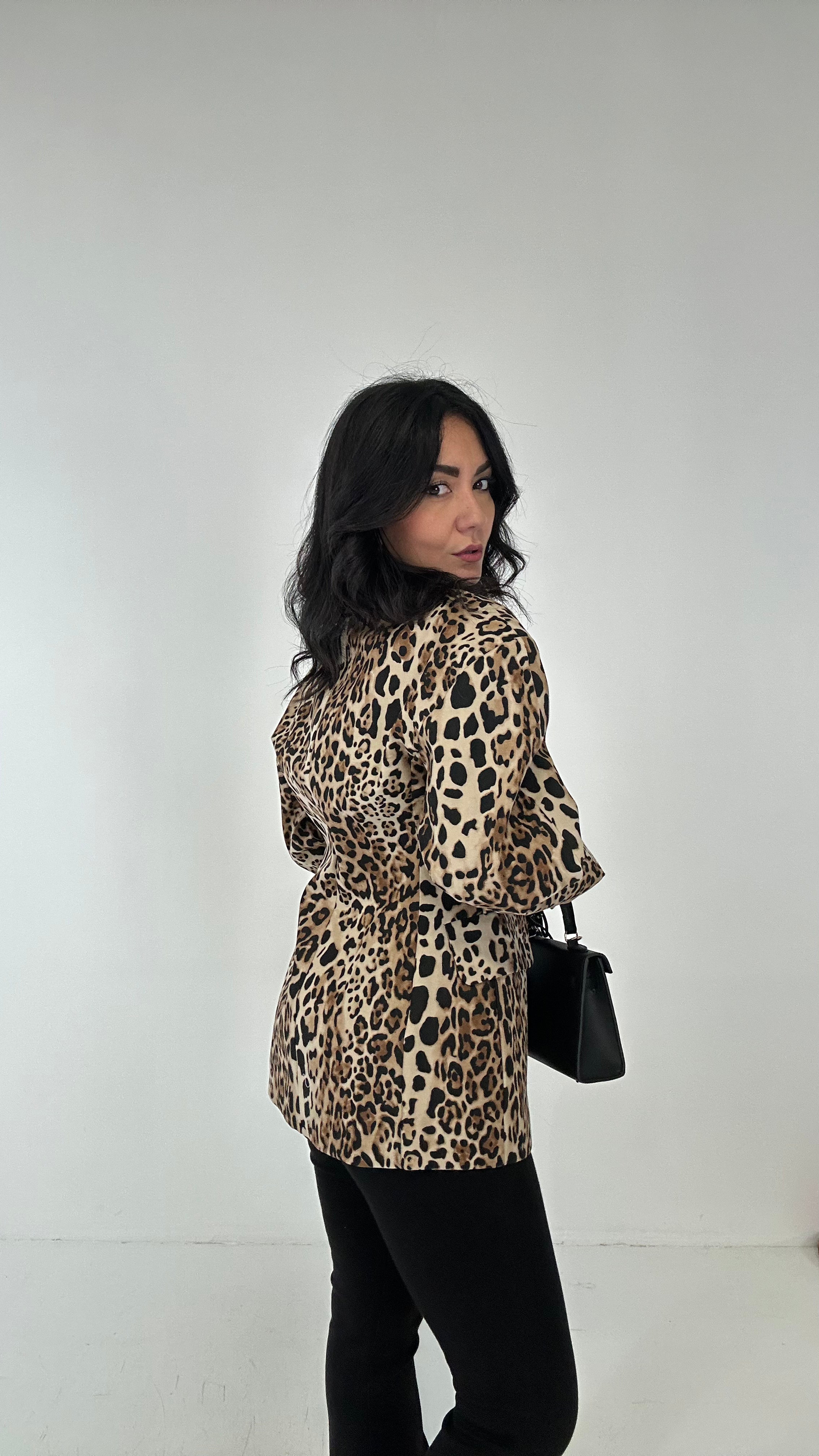 Blazer LUMINA LEOPARDATO - CAMMELLO