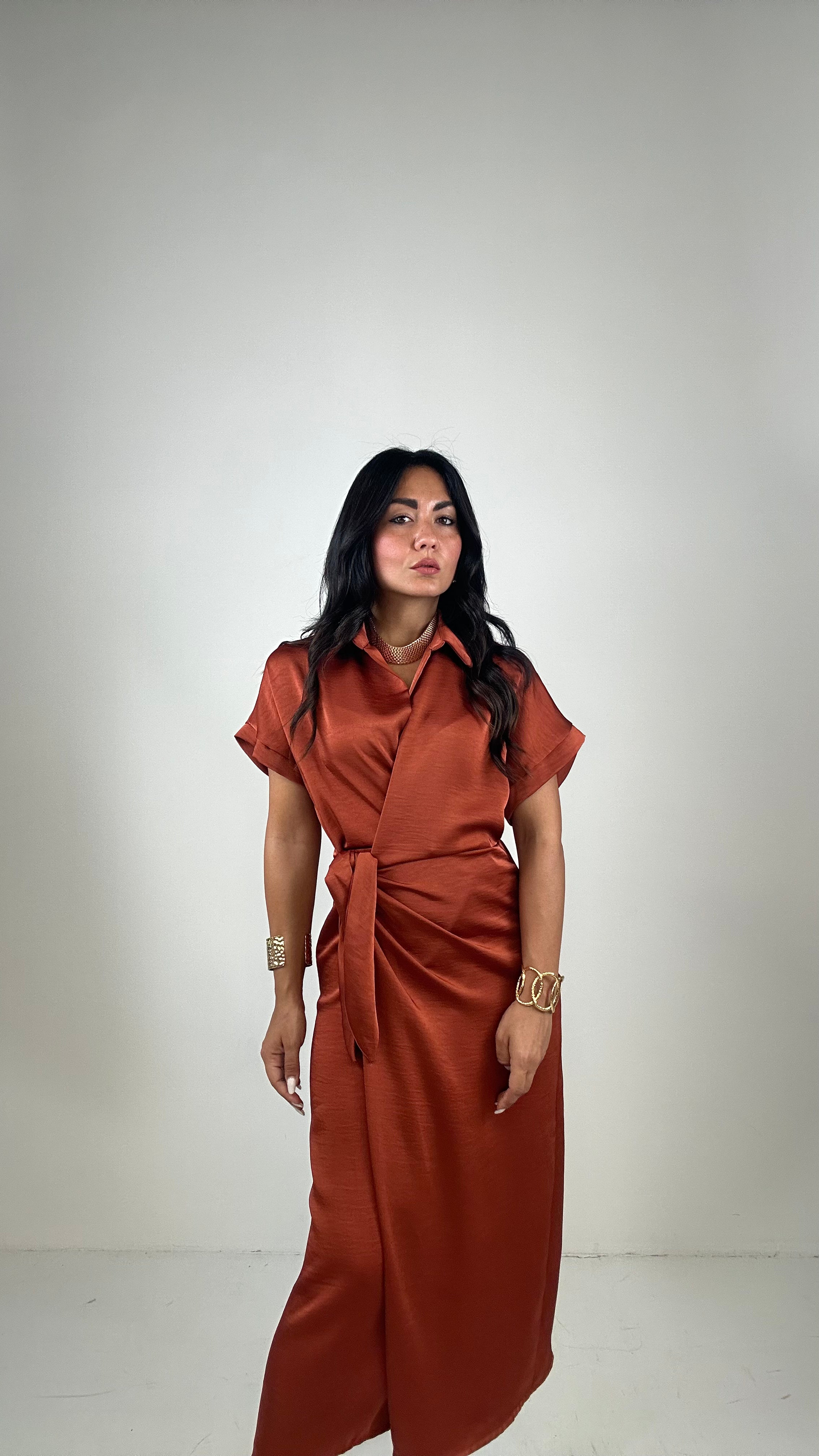 Vestito SATIN PORTAFOGLIO - COCCIO