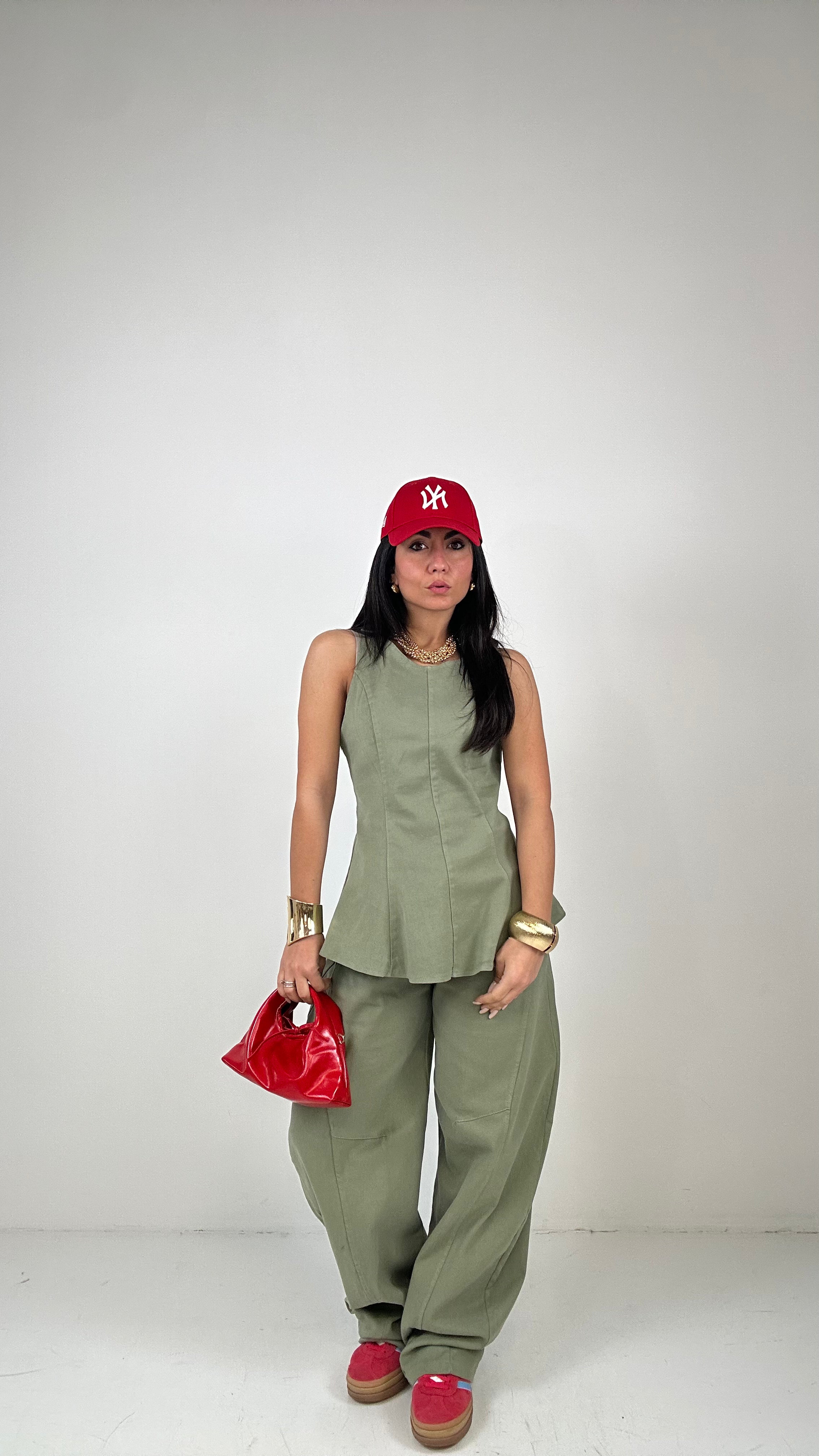 Completo BALLON E GILET - VERDE MILITARE