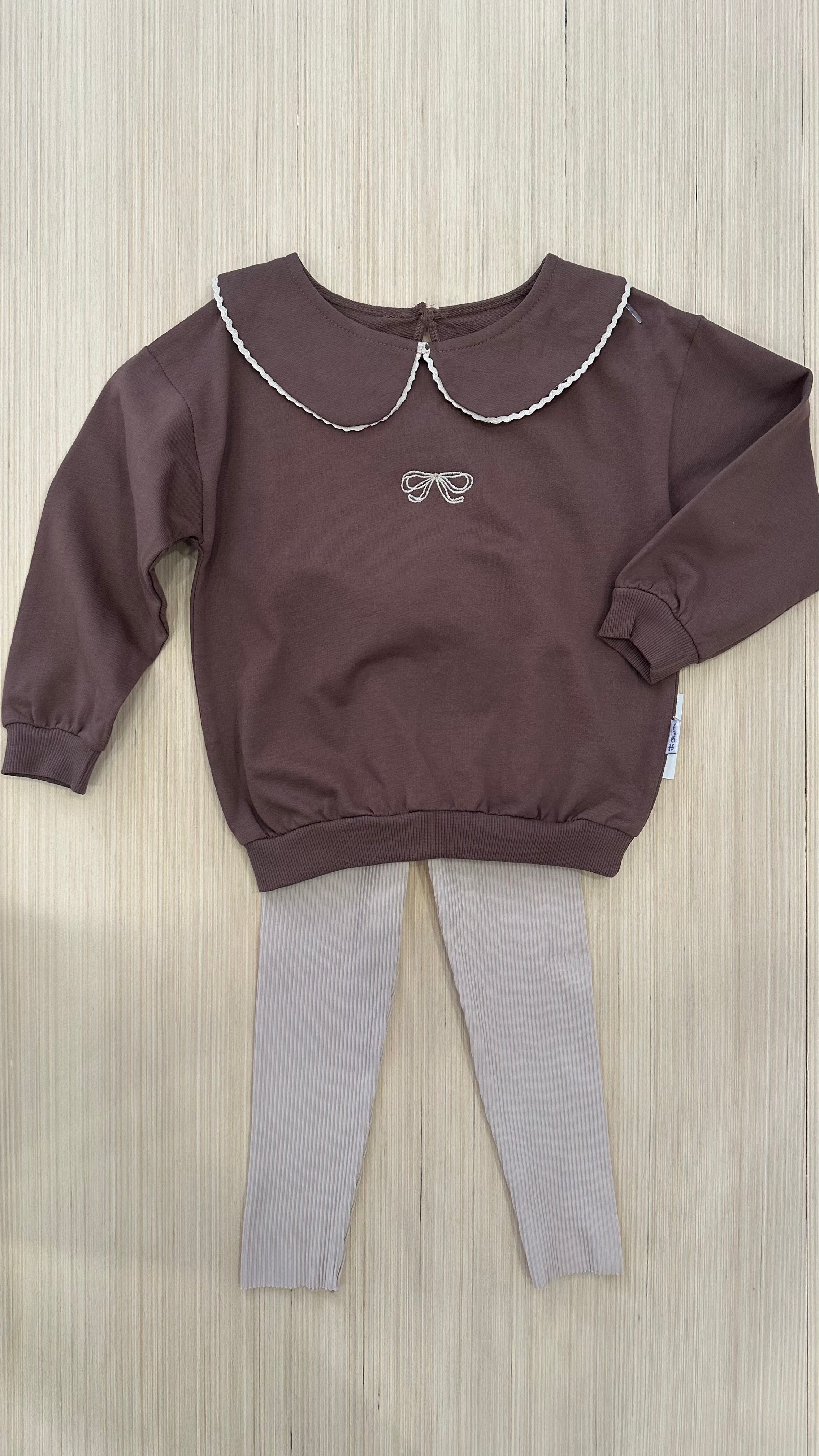 Completo COLLETTO FIOCCHETTO - MARRONE