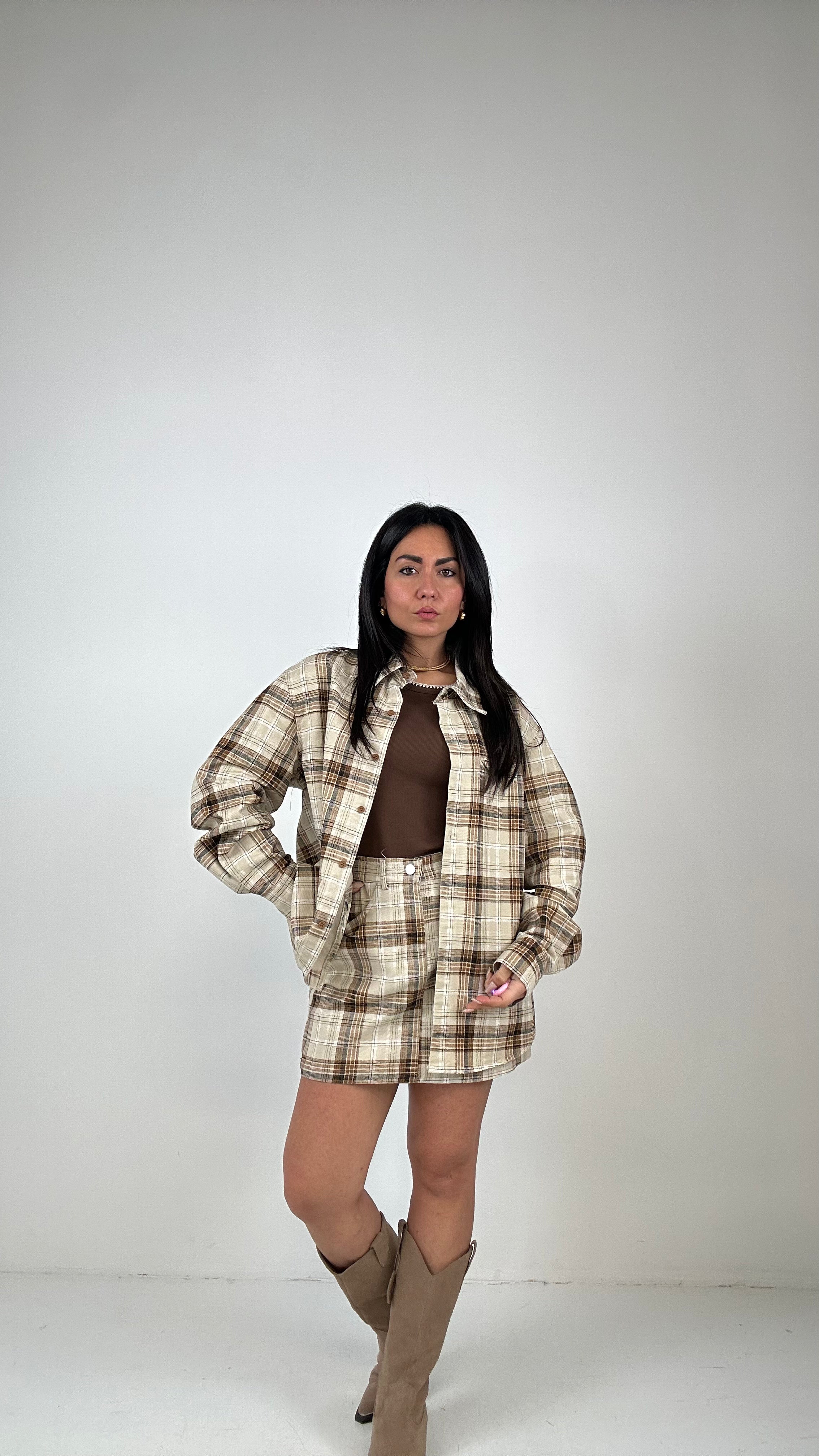 Completo A QUADRI - BEIGE