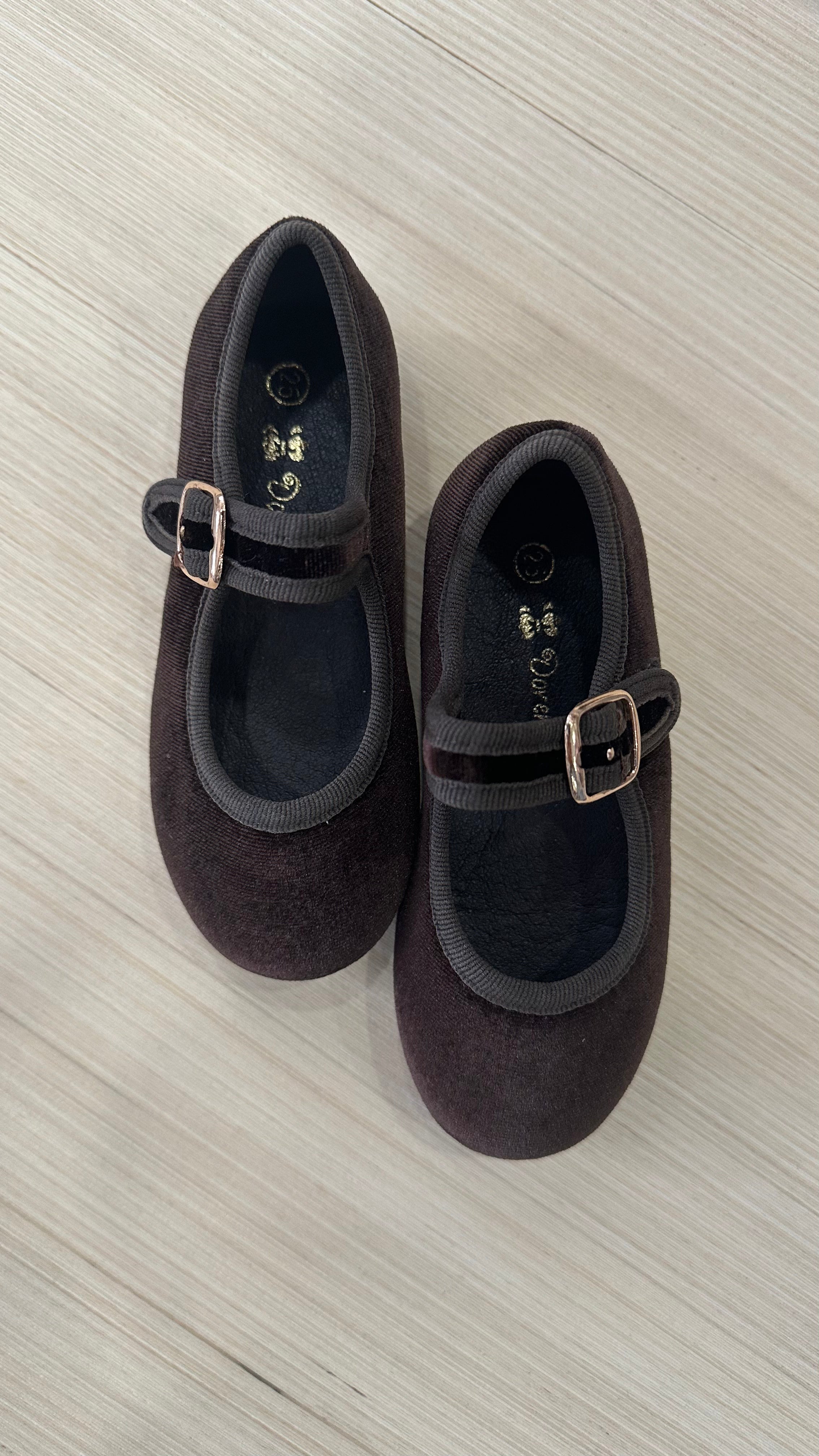 Ballerina IN VELLUTO 25-36 - MARRONE