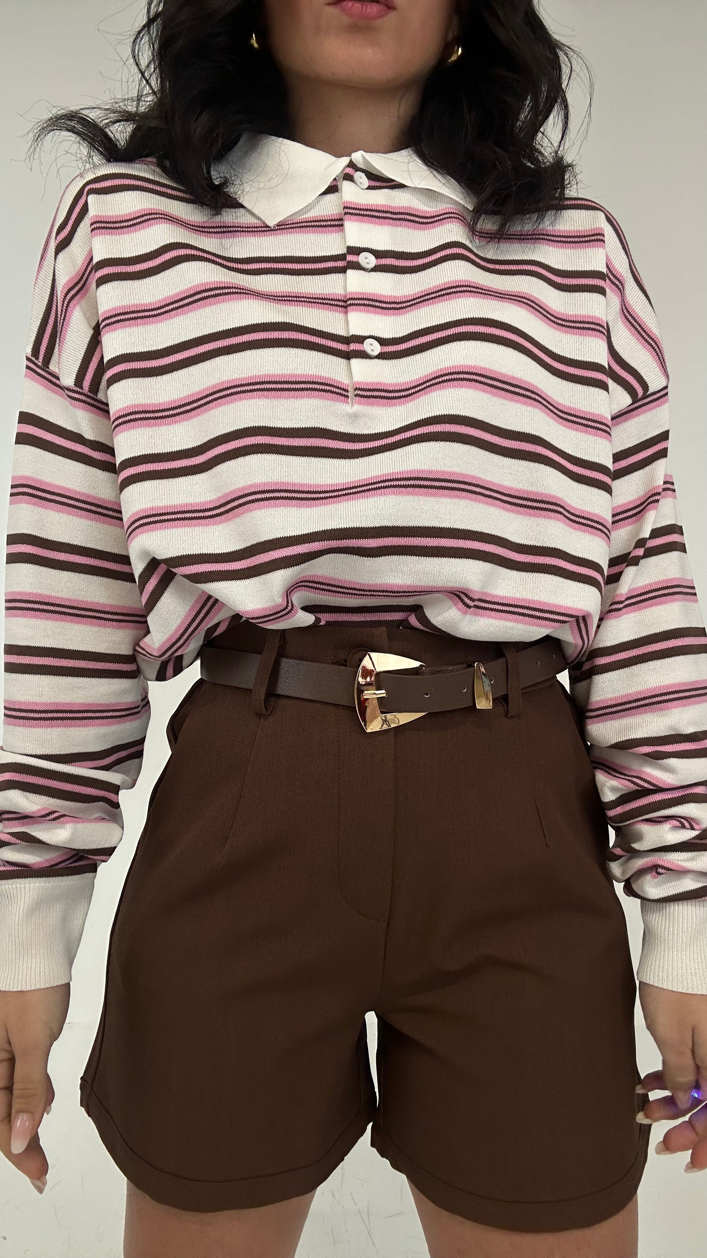 Shorts CON CINTURA SPRING - MARRONE