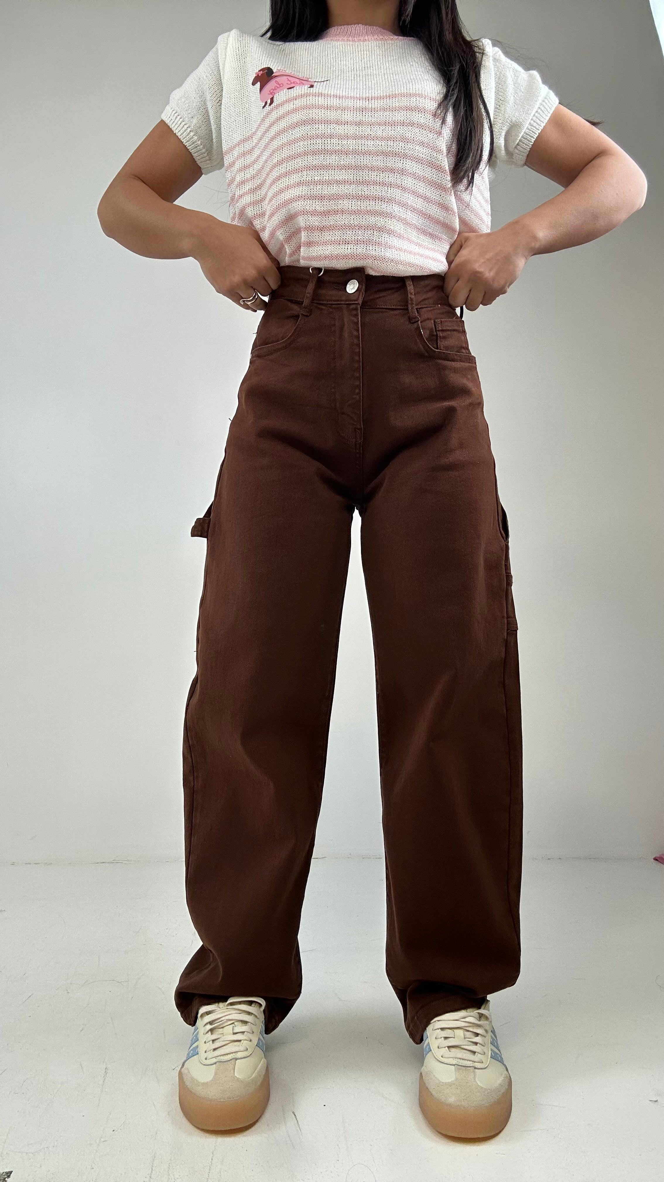 Jeans SLOUCHY BROW - MARRONE