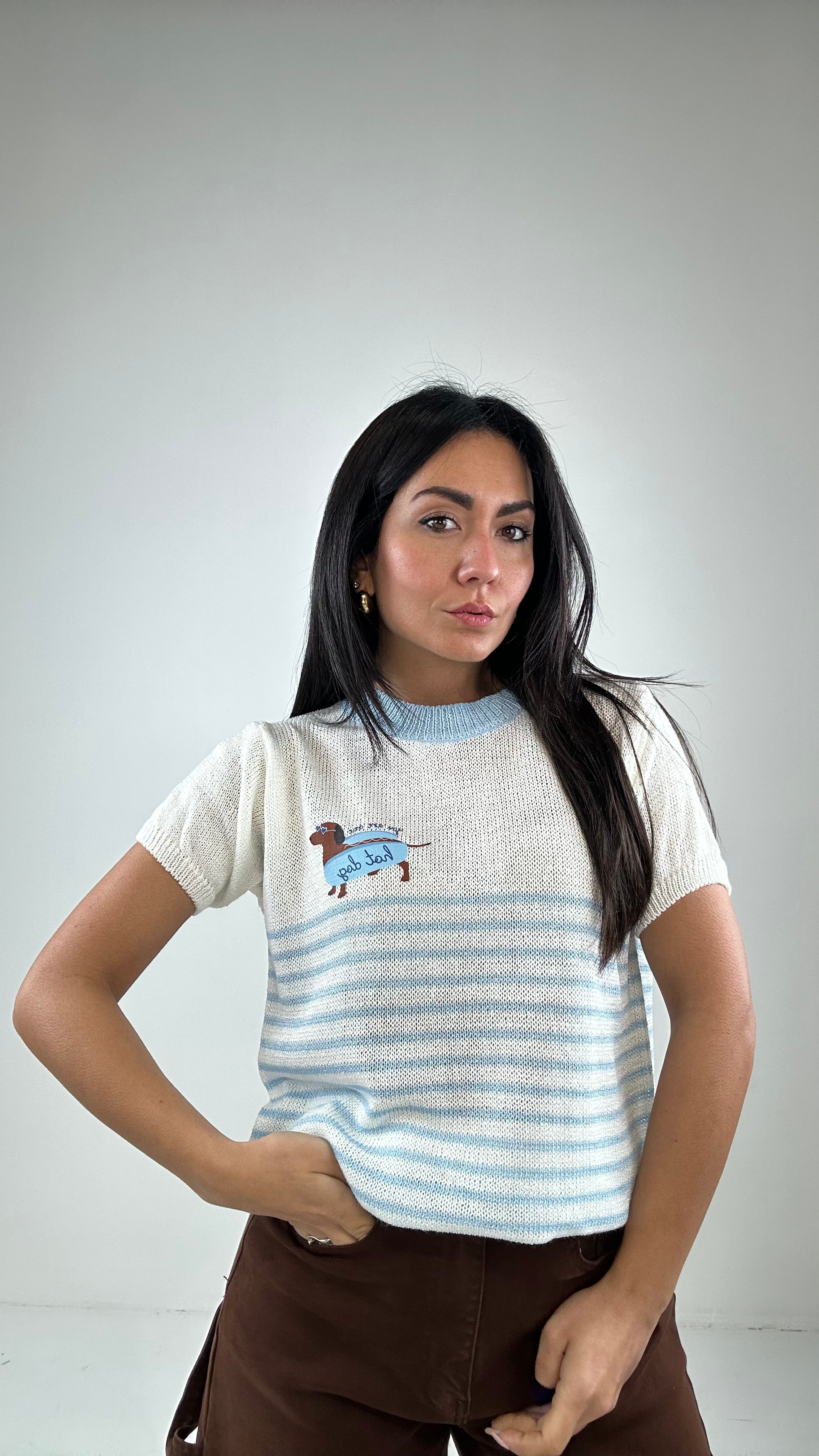 Maglia BASSOTTO HOTDOG - CELESTE