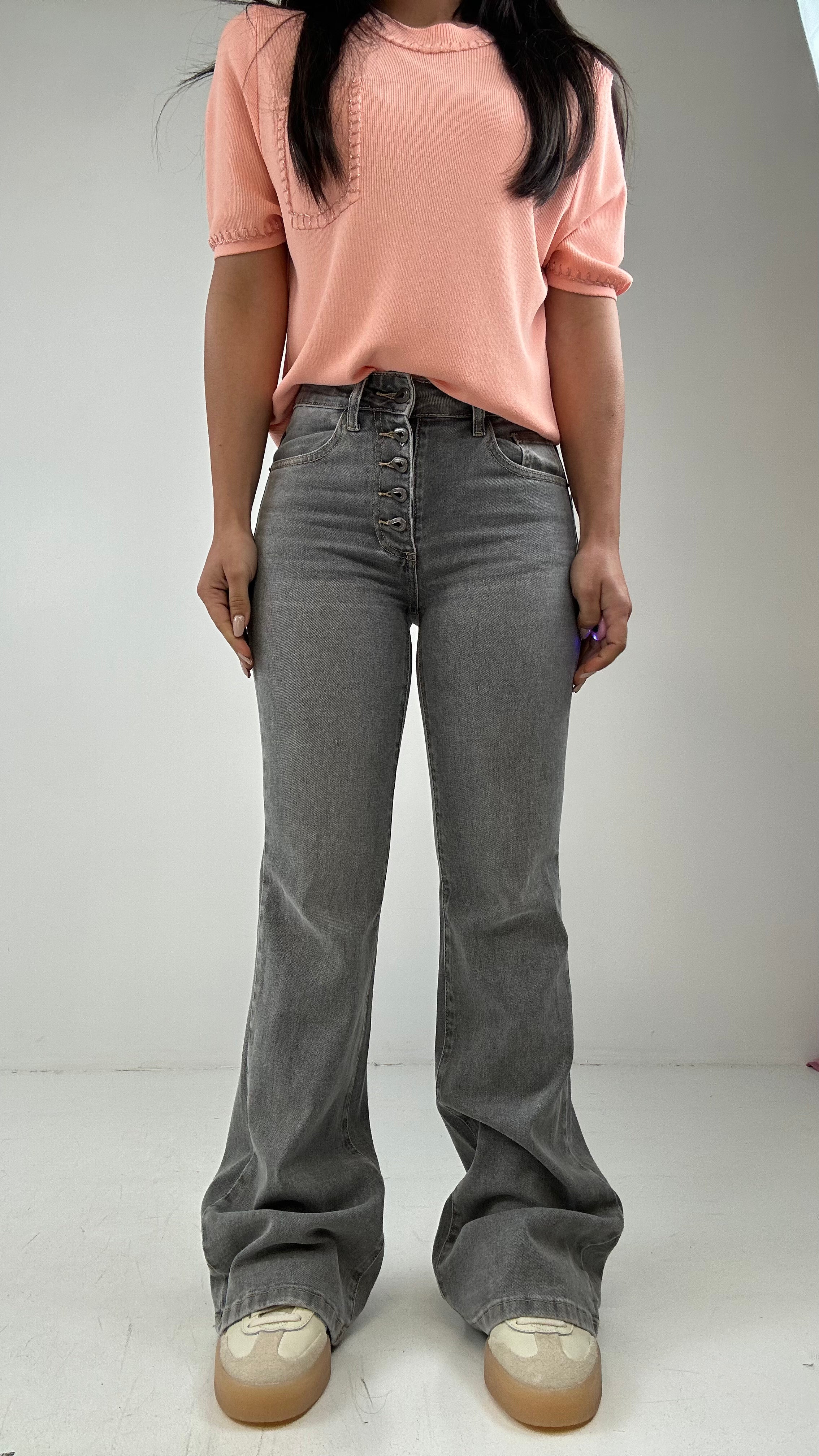 Jeans FLARED PANTS - GRIGIO