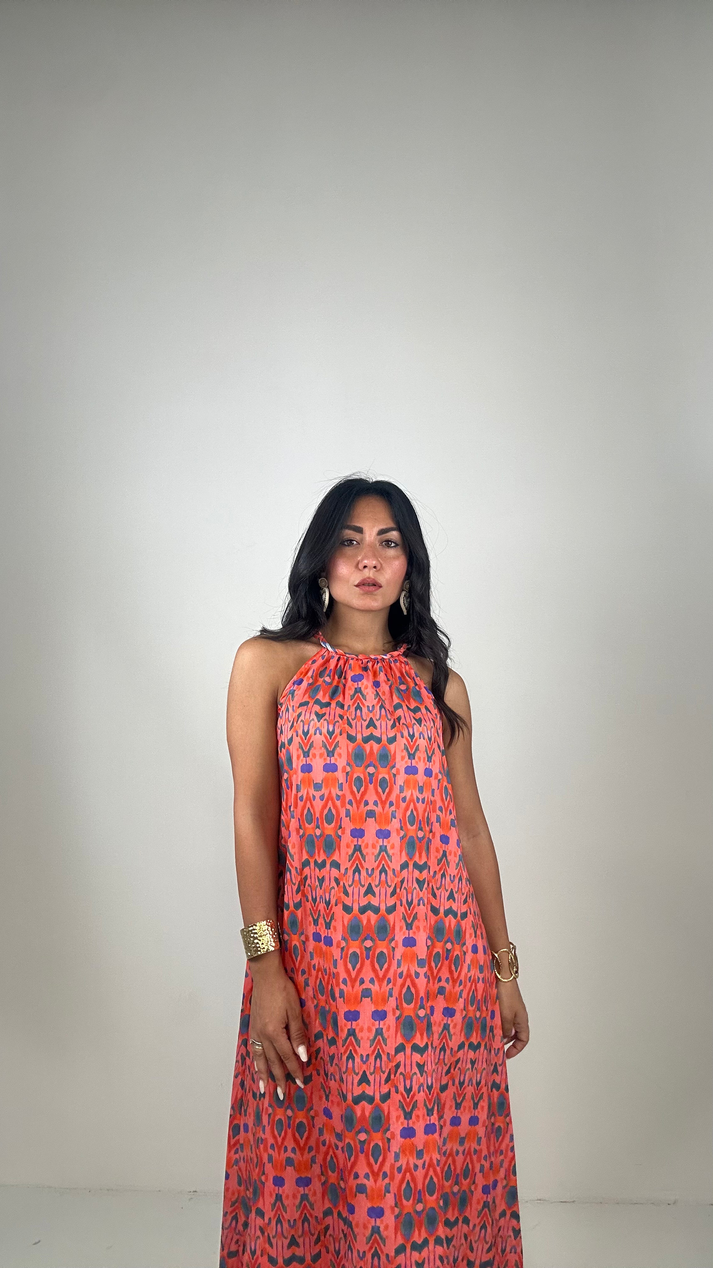 Vestito AFRICA ZIG - ARANCIO