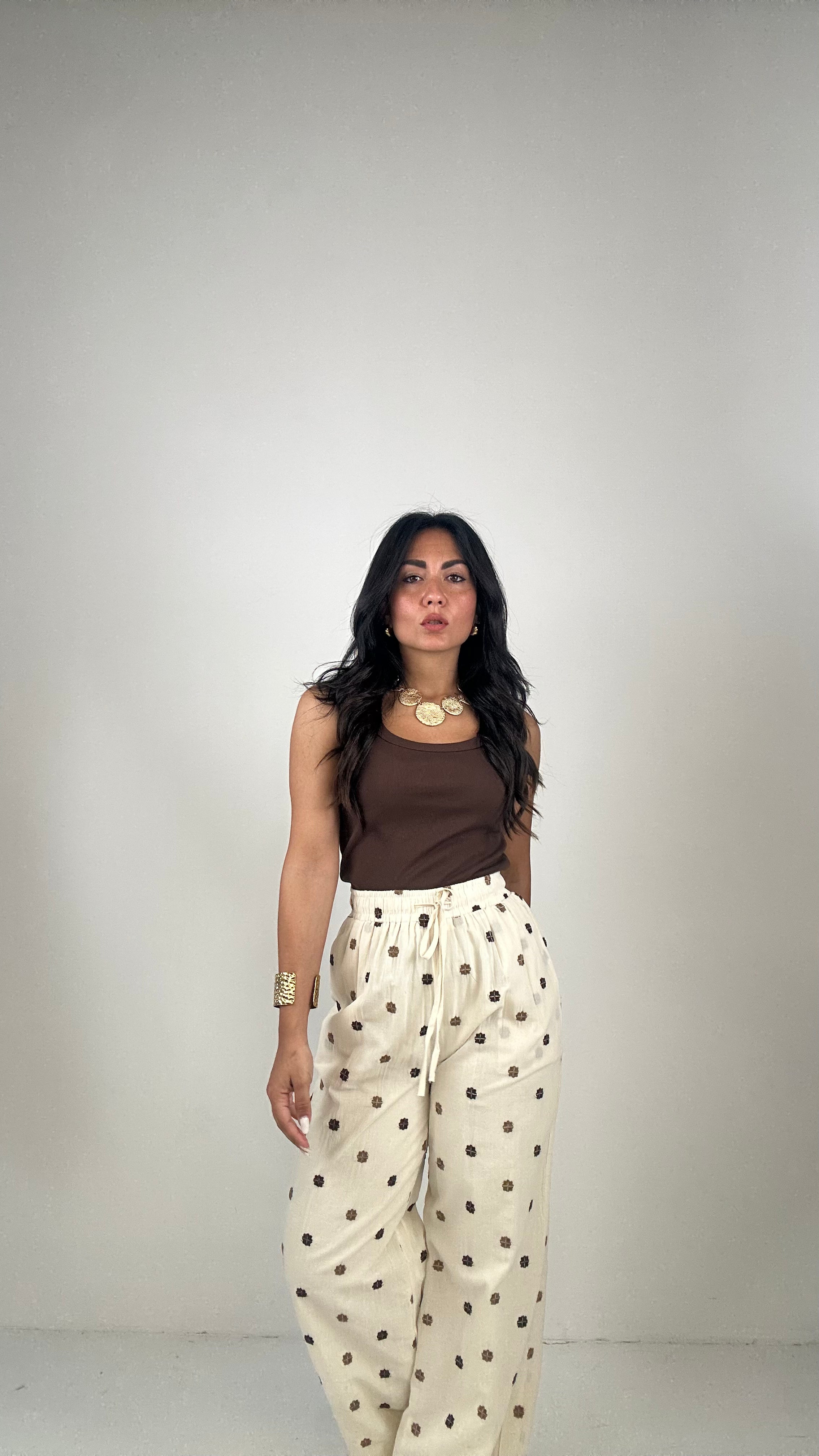 Pantalone QUADRIFOGLIO - PANNA