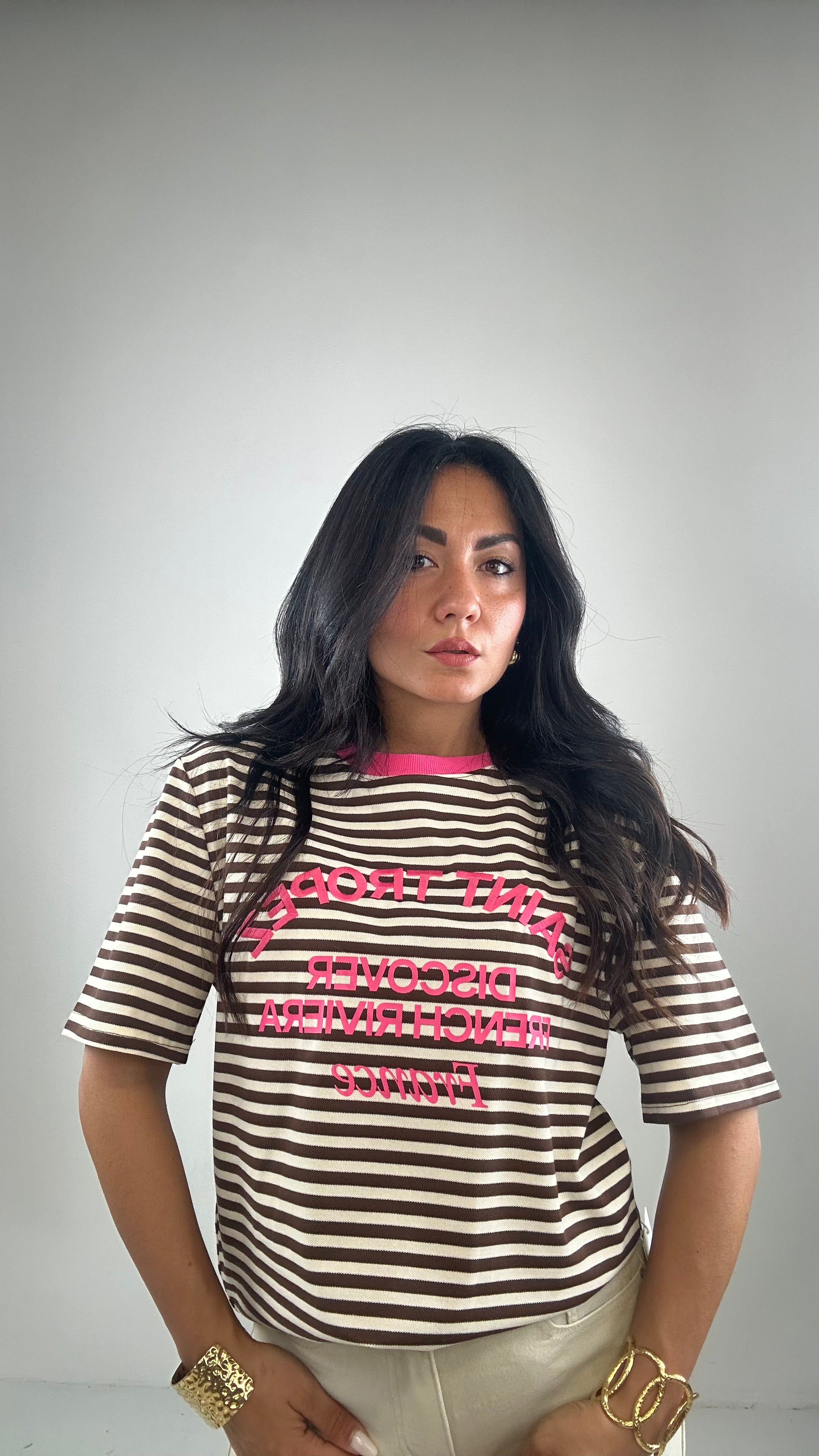 T-shirt SAINT TROPEZ - MARRONE
