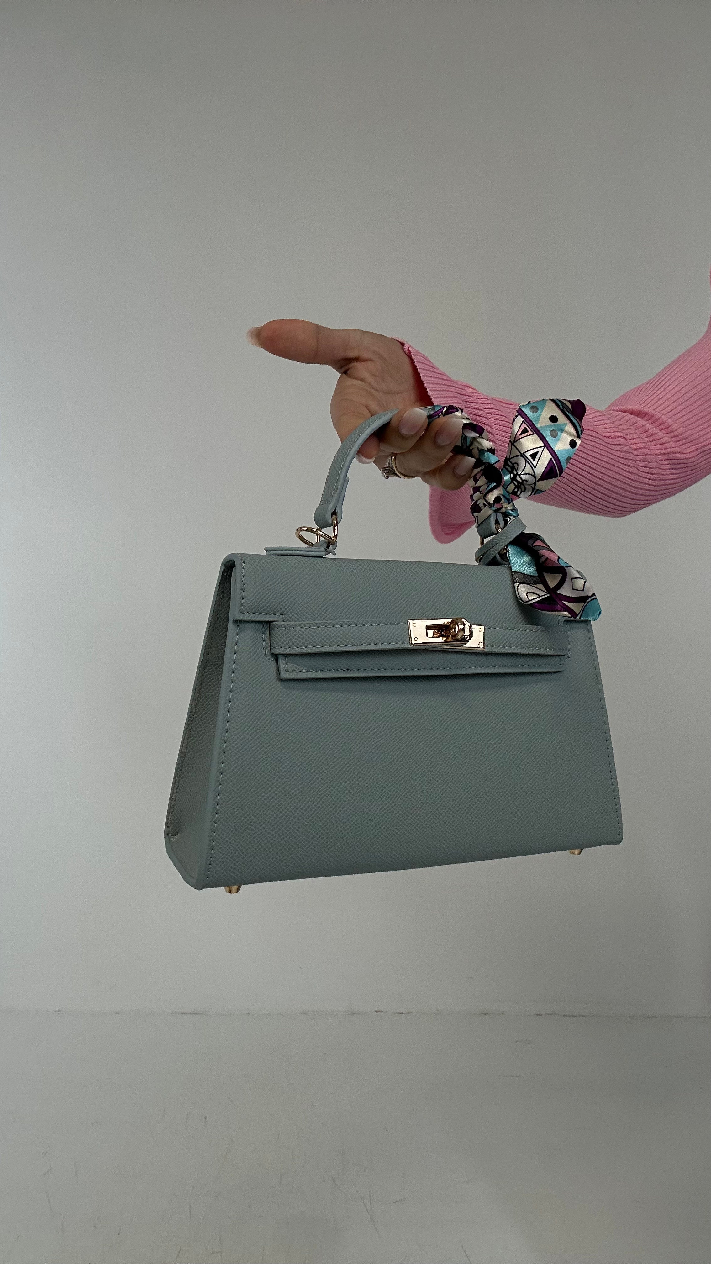 Borsa CLU FOULARD - CELESTE