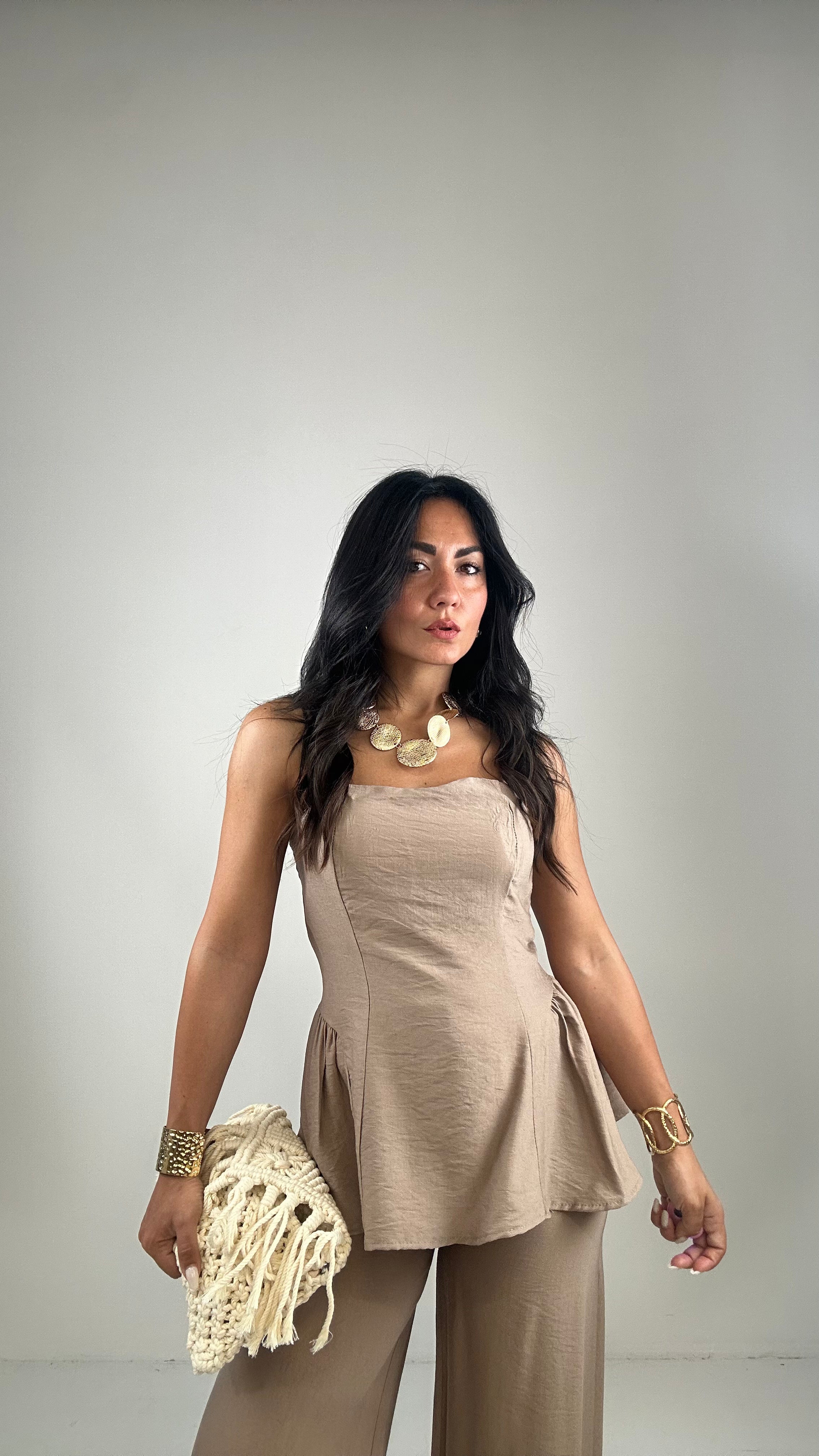 Completo FASCIA CON VOLANT - KHAKI