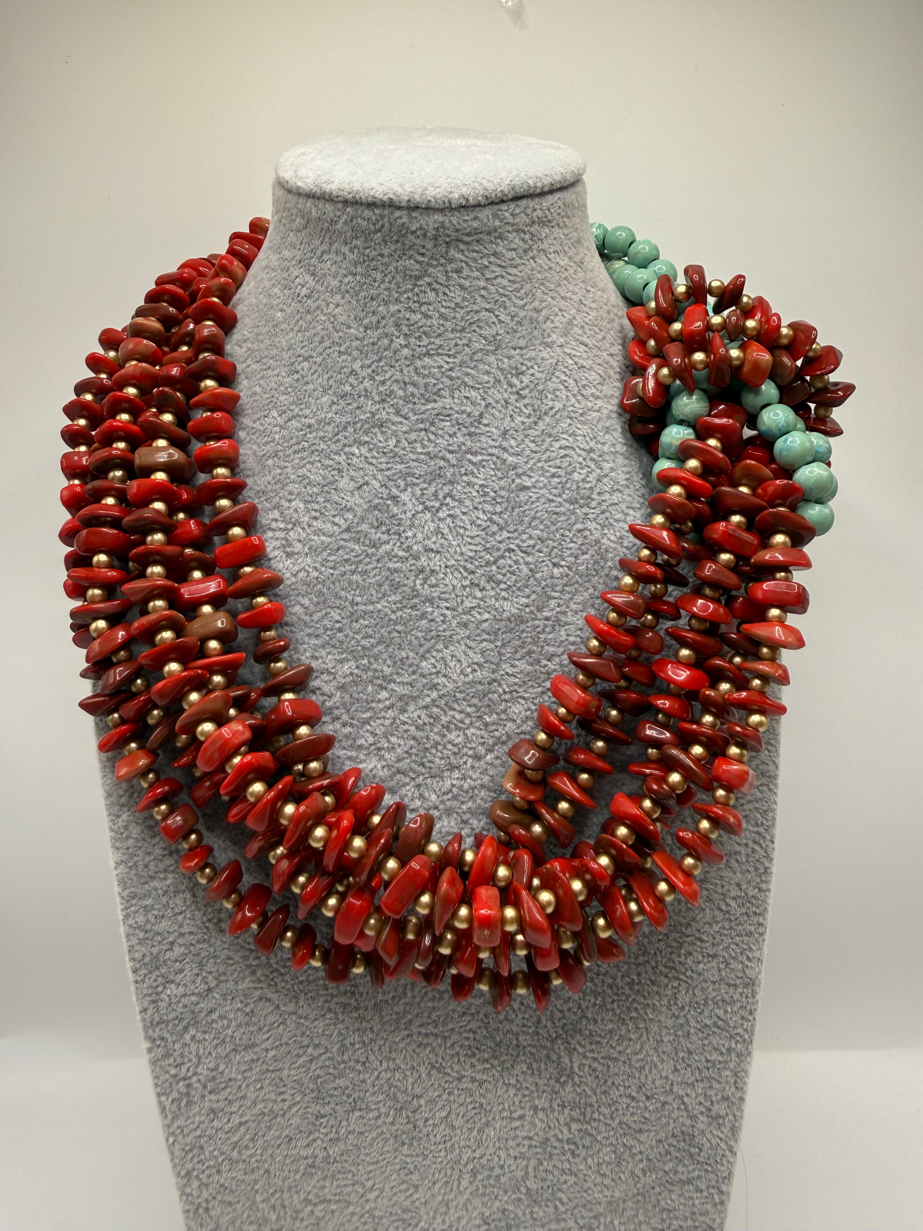 Collana PERLINE NODO - BORDEAUX