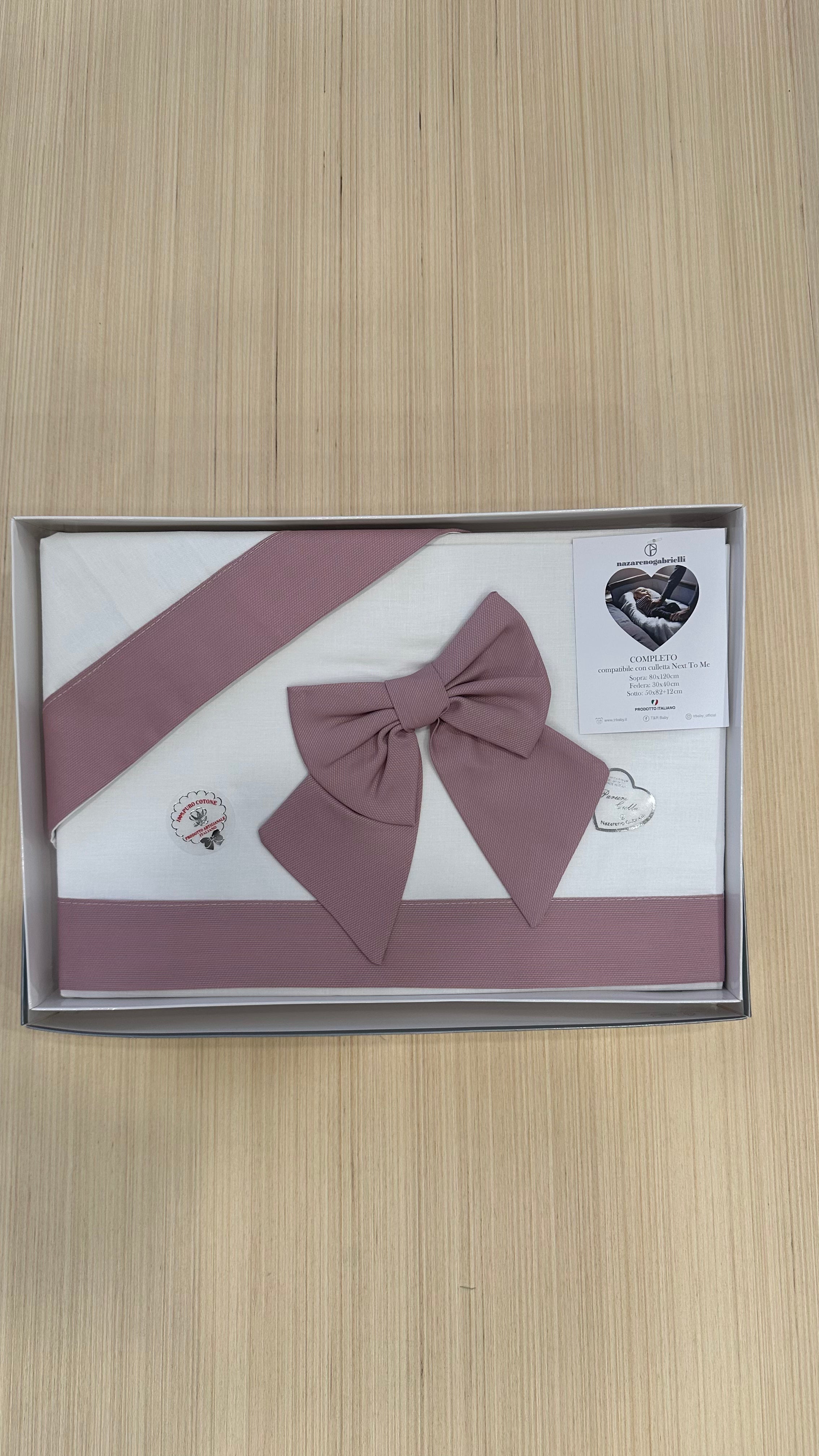 Set LENZUOLA NEXT TO ME FIOCCO - ROSA