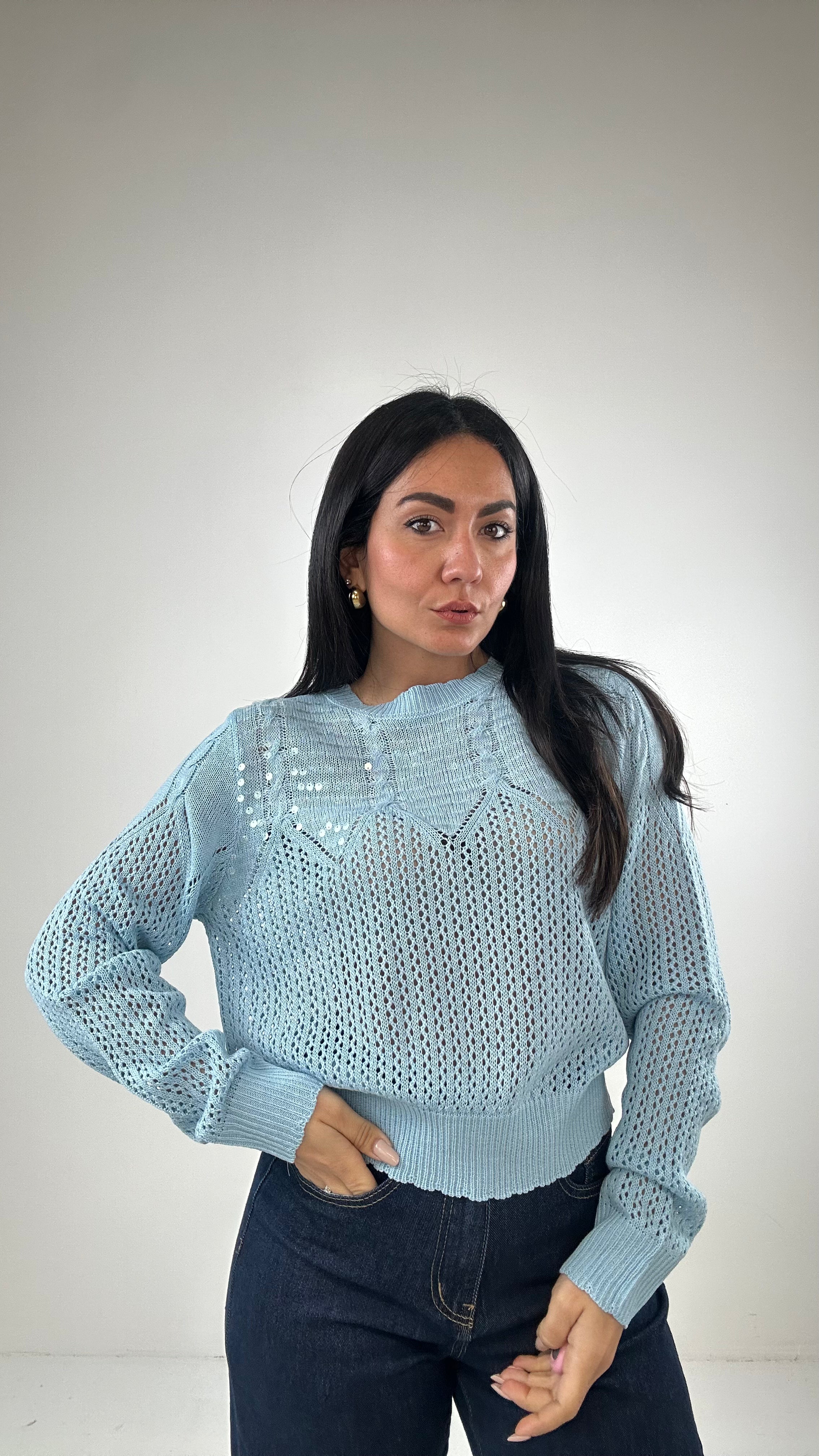 Pull PIALLETTES - AZZURRO
