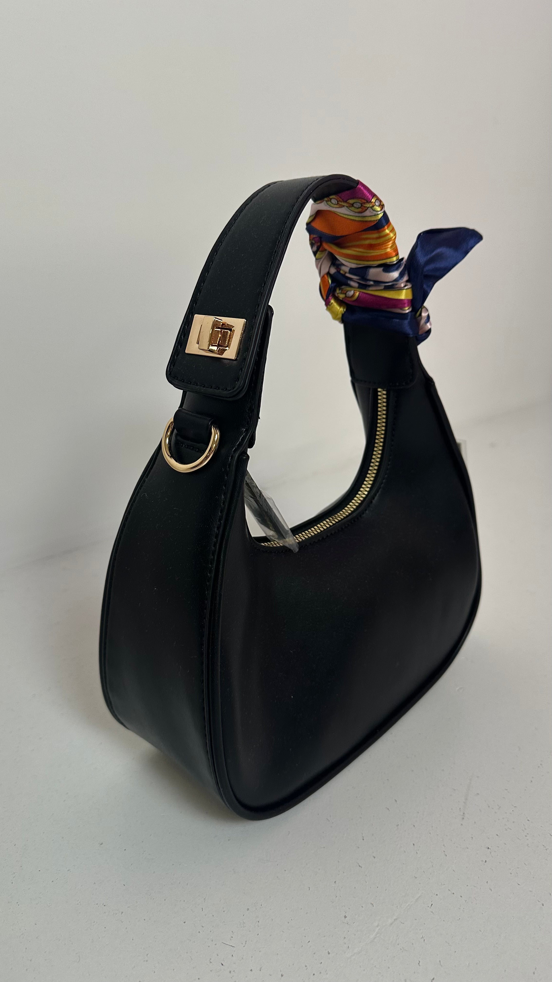 Borsa MEZZALUNA FOULARD - NERO