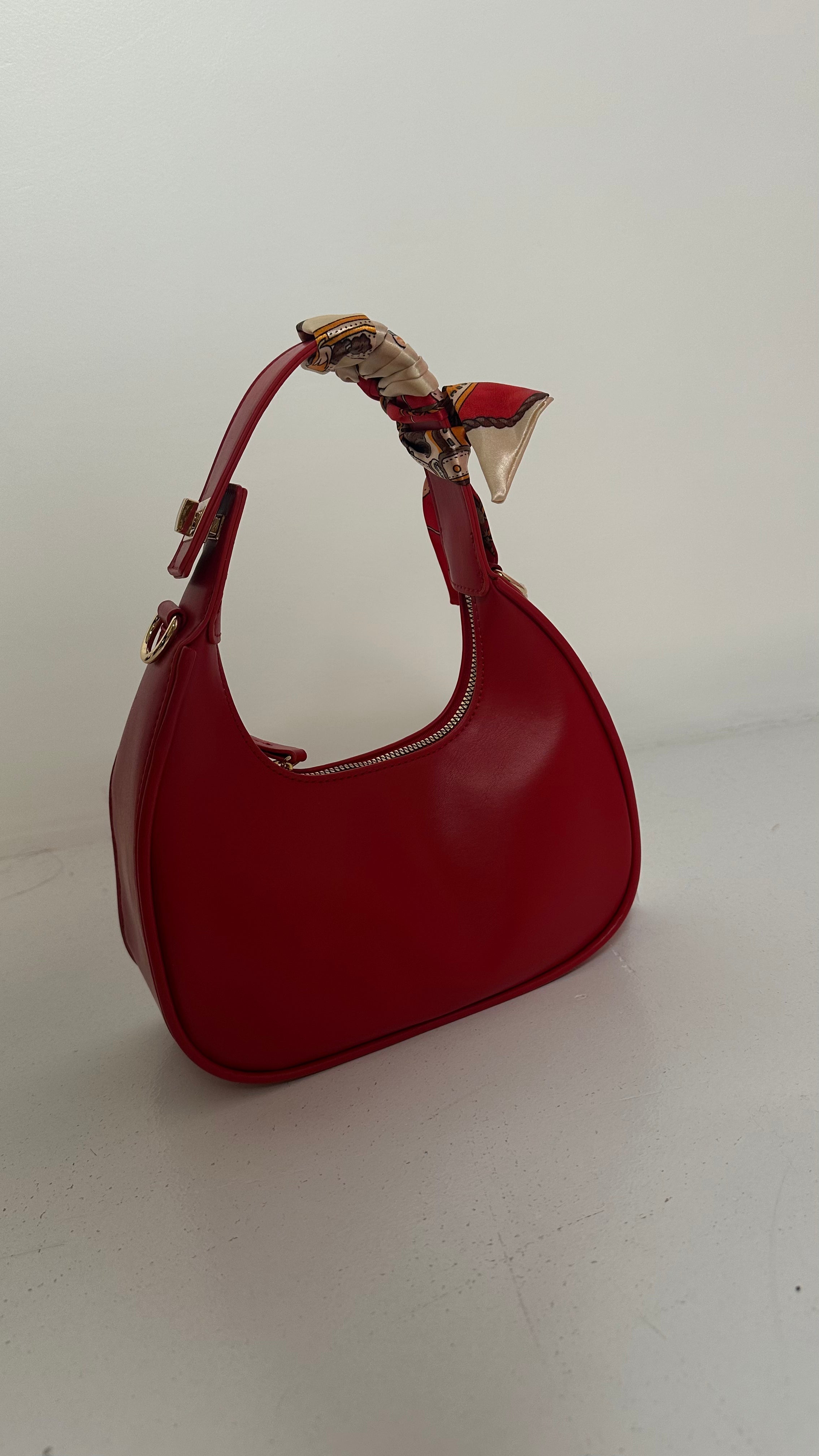 Borsa MEZZALUNA FOULARD - ROSSO