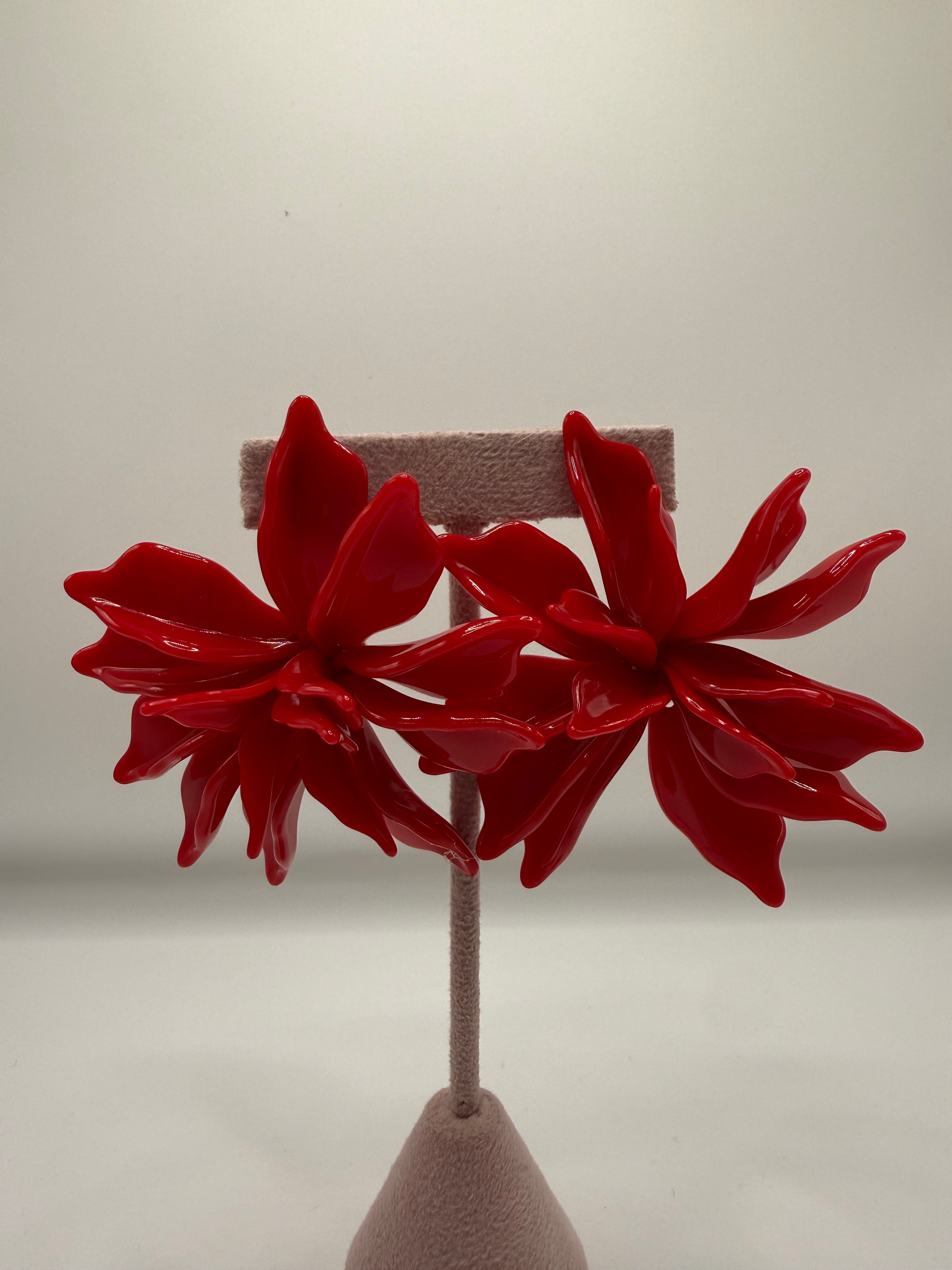 Orecchino FIORE GRANDE - ROSSO