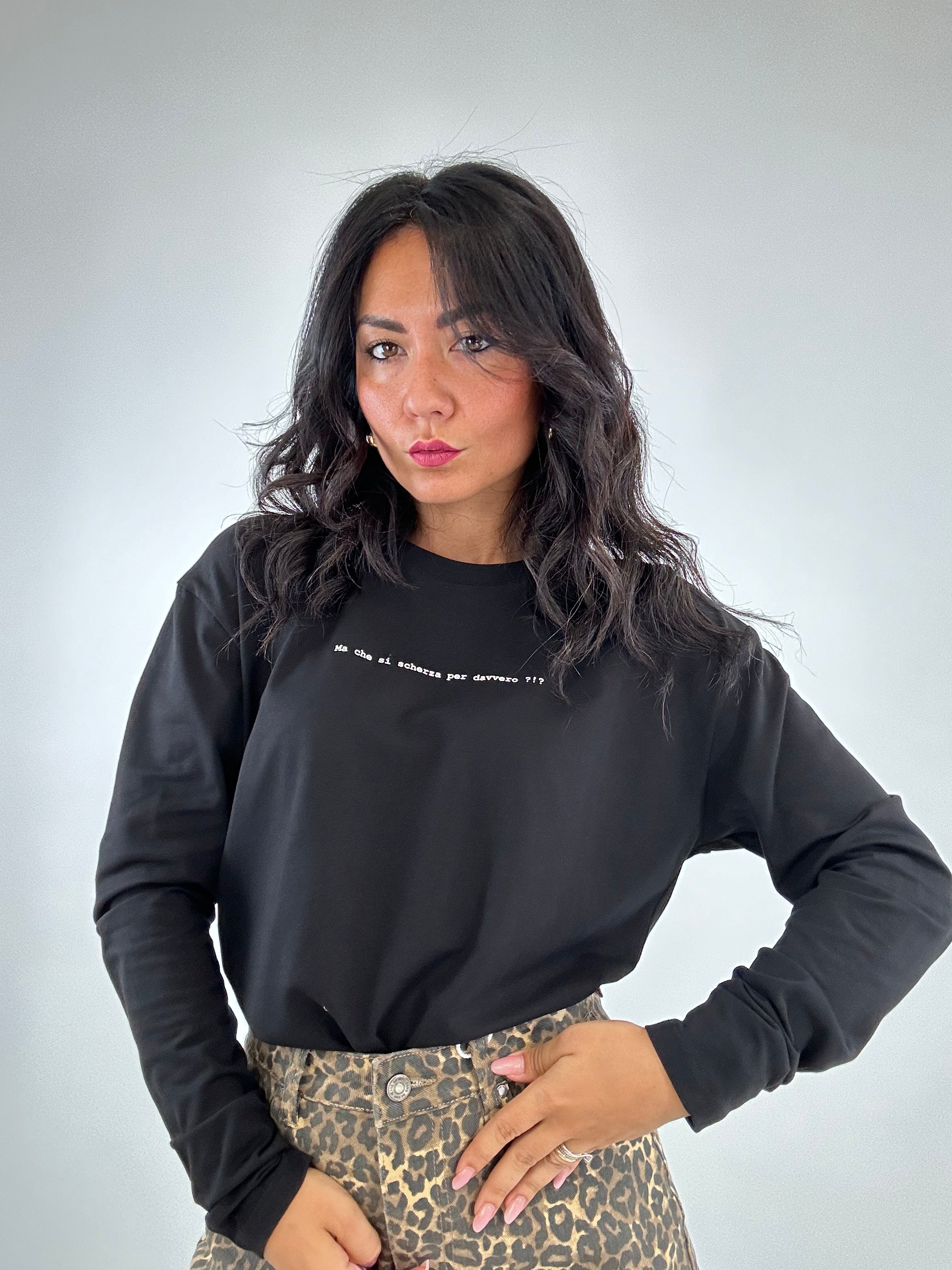 Maglia LUMINA "MA CHE SI SCHERZA PER DAVVERO?" - NERO