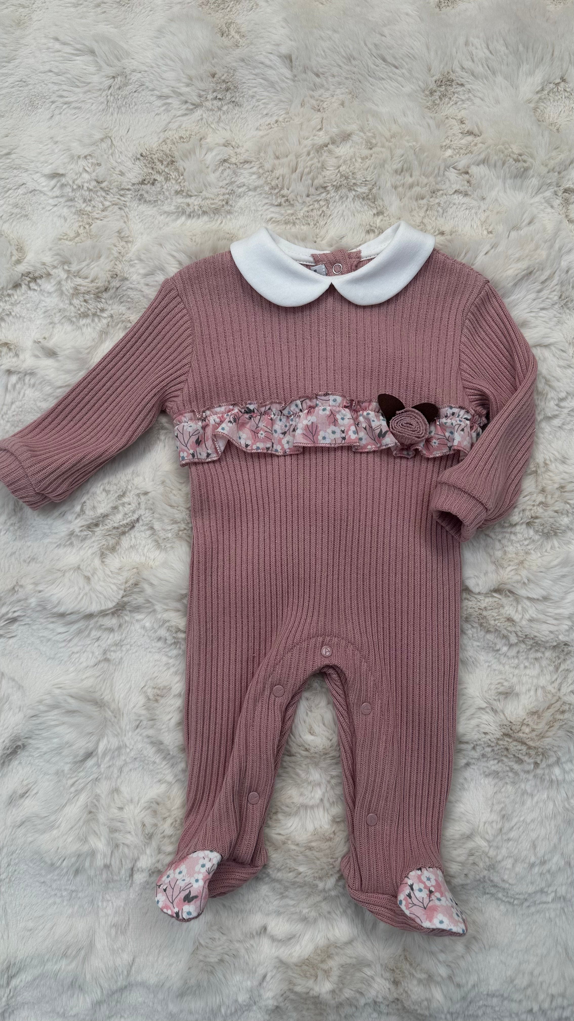 Tutina IN MAGLIA CON ROSA - ROSA
