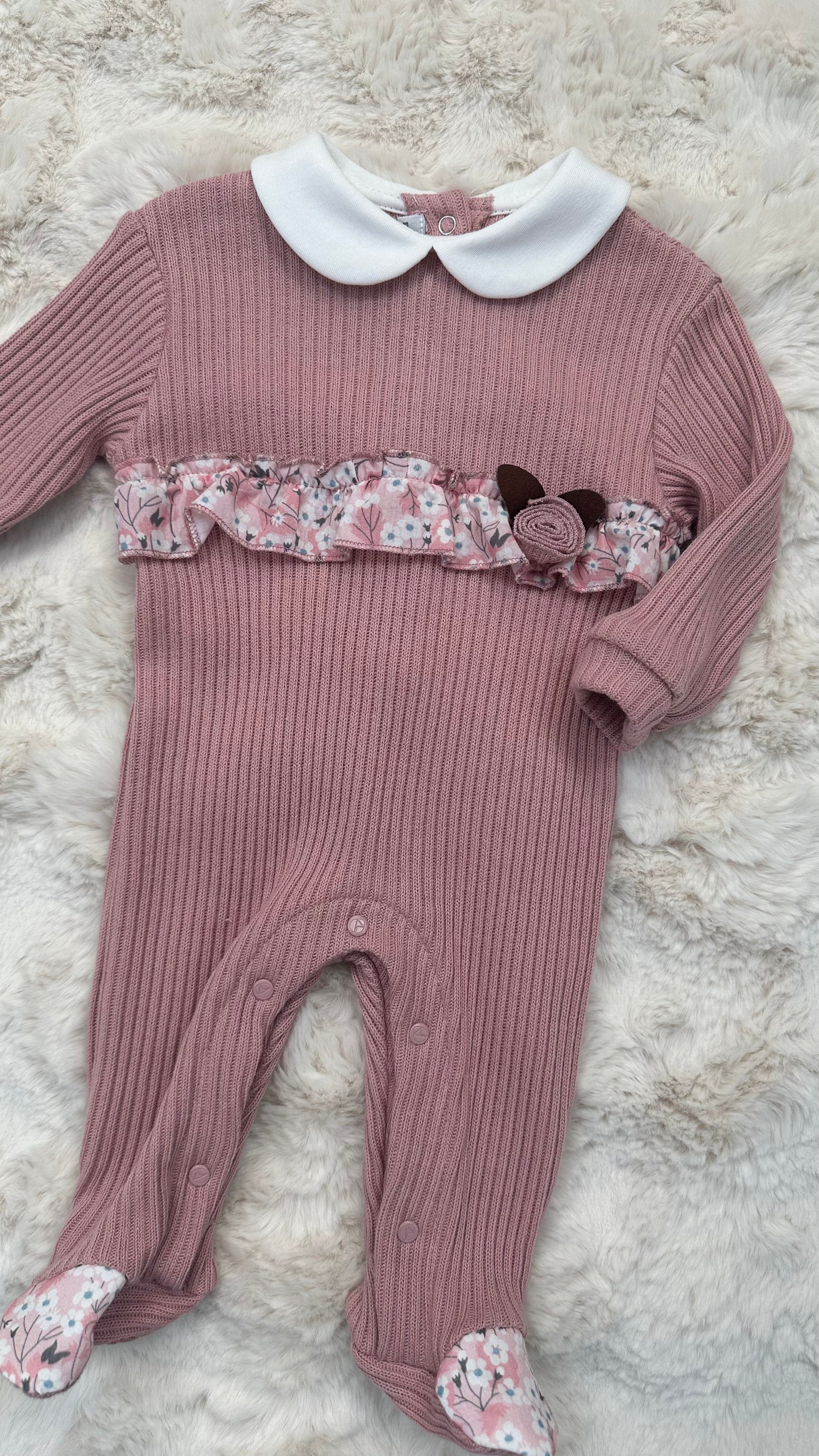 Tutina IN MAGLIA CON ROSA - ROSA