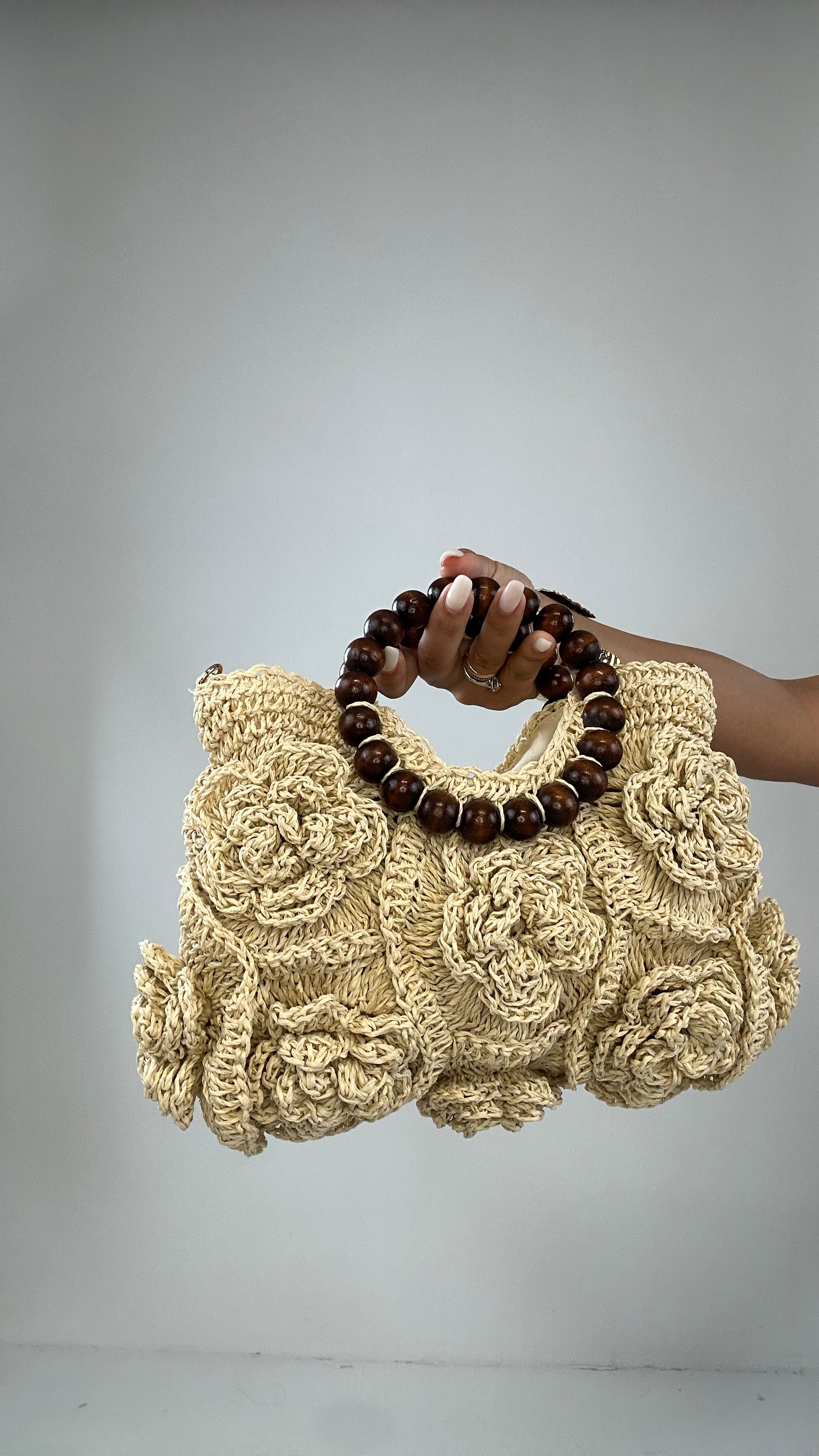 Borsa ROSE UNCINETTO - BEIGE