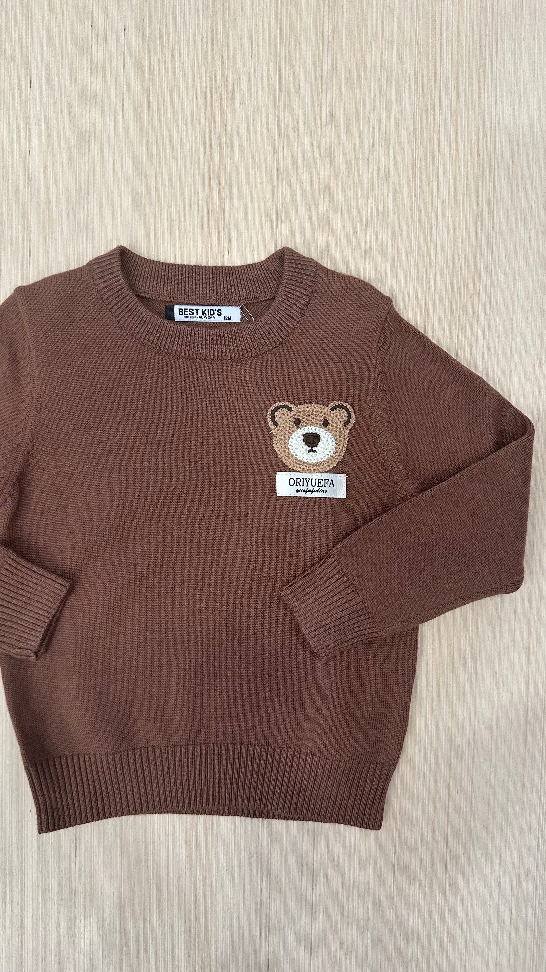 Pull ORSO ORIYUEFE 12-36M - MARRONE