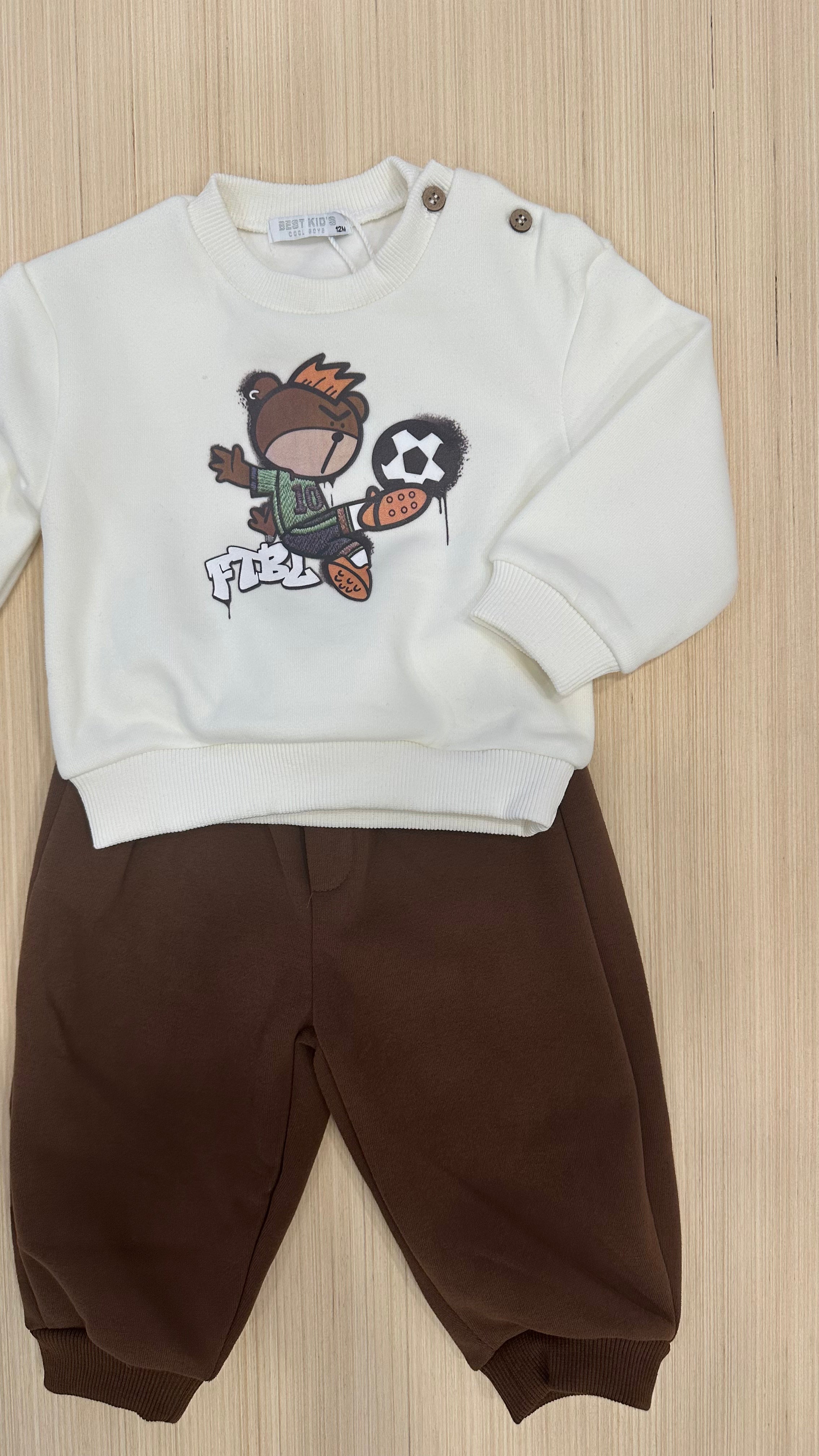 Tuta ORSO FTBL 12-36M - MARRONE
