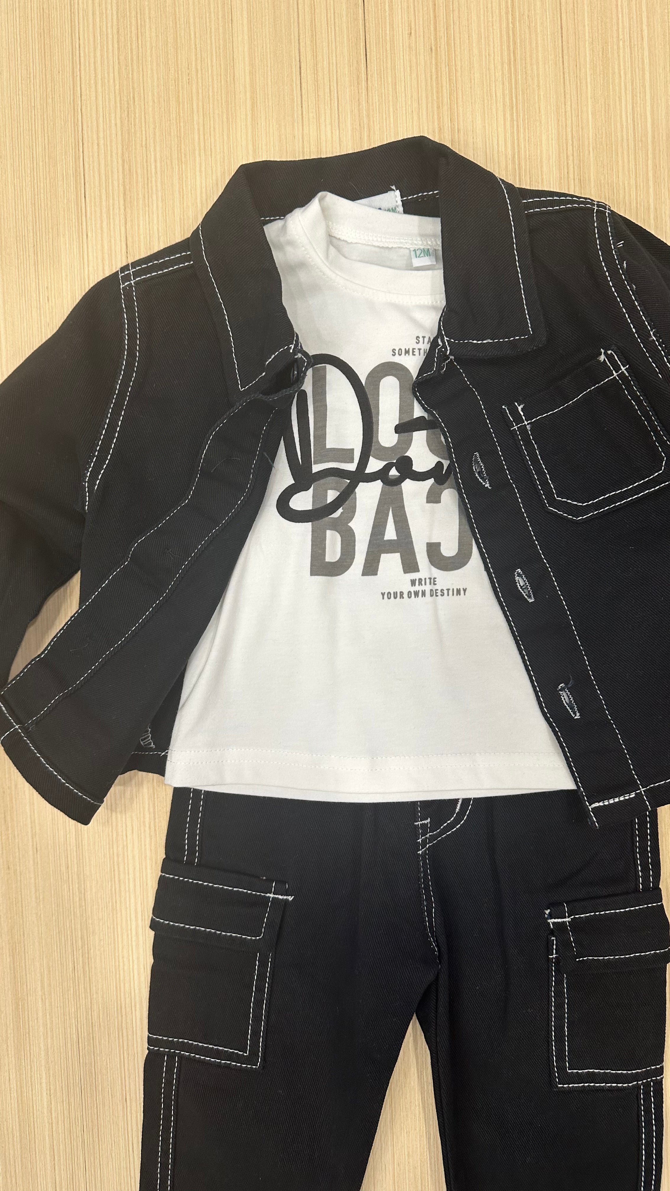 Completo in JEANS LOOK 12-36M - NERO