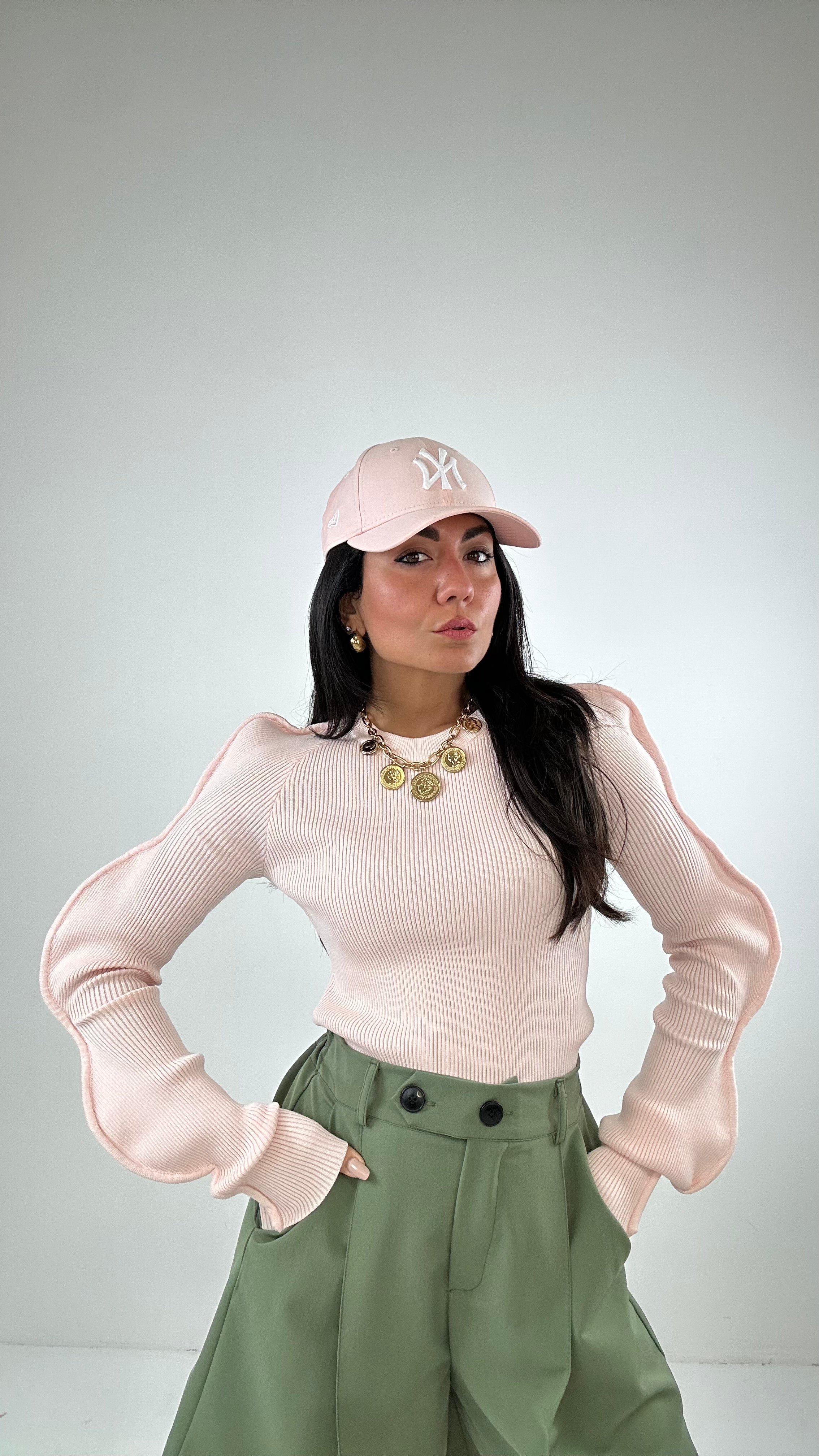 Pull MANICA ONDA - ROSA