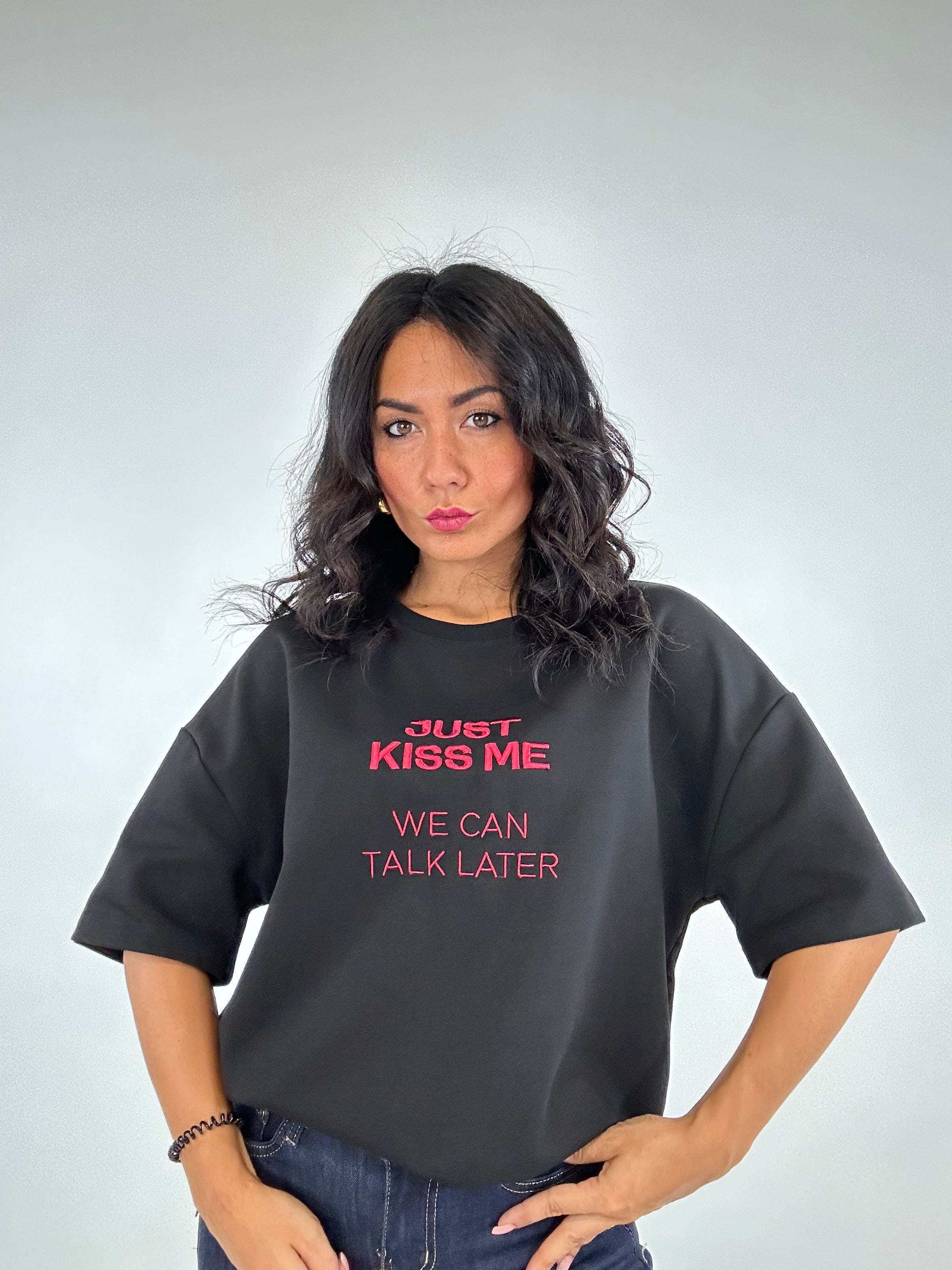 Maglia LUMINA JUST KISS ME - NERO
