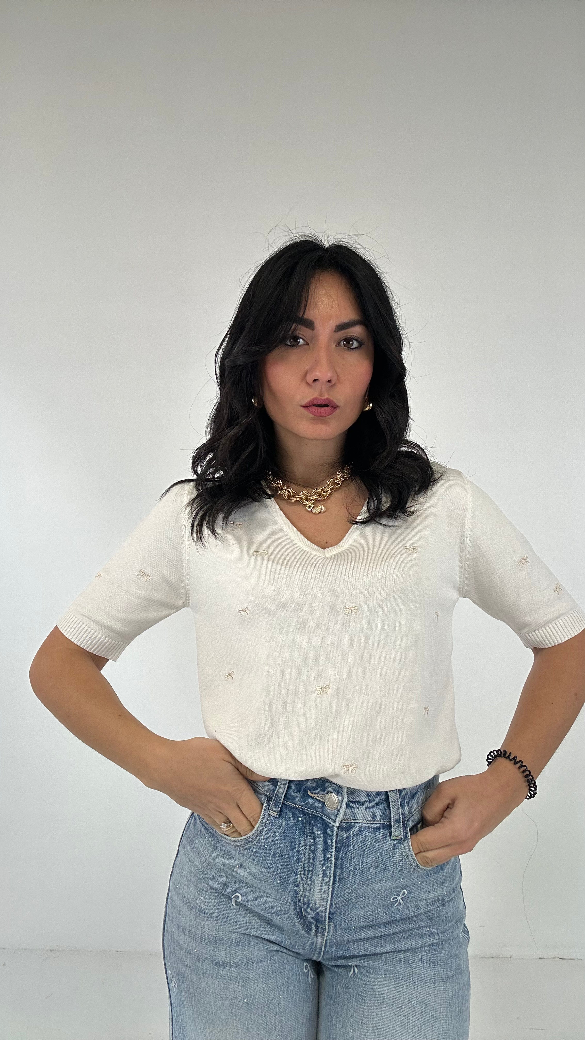 Maglia FIOCCHETTO - BIANCO