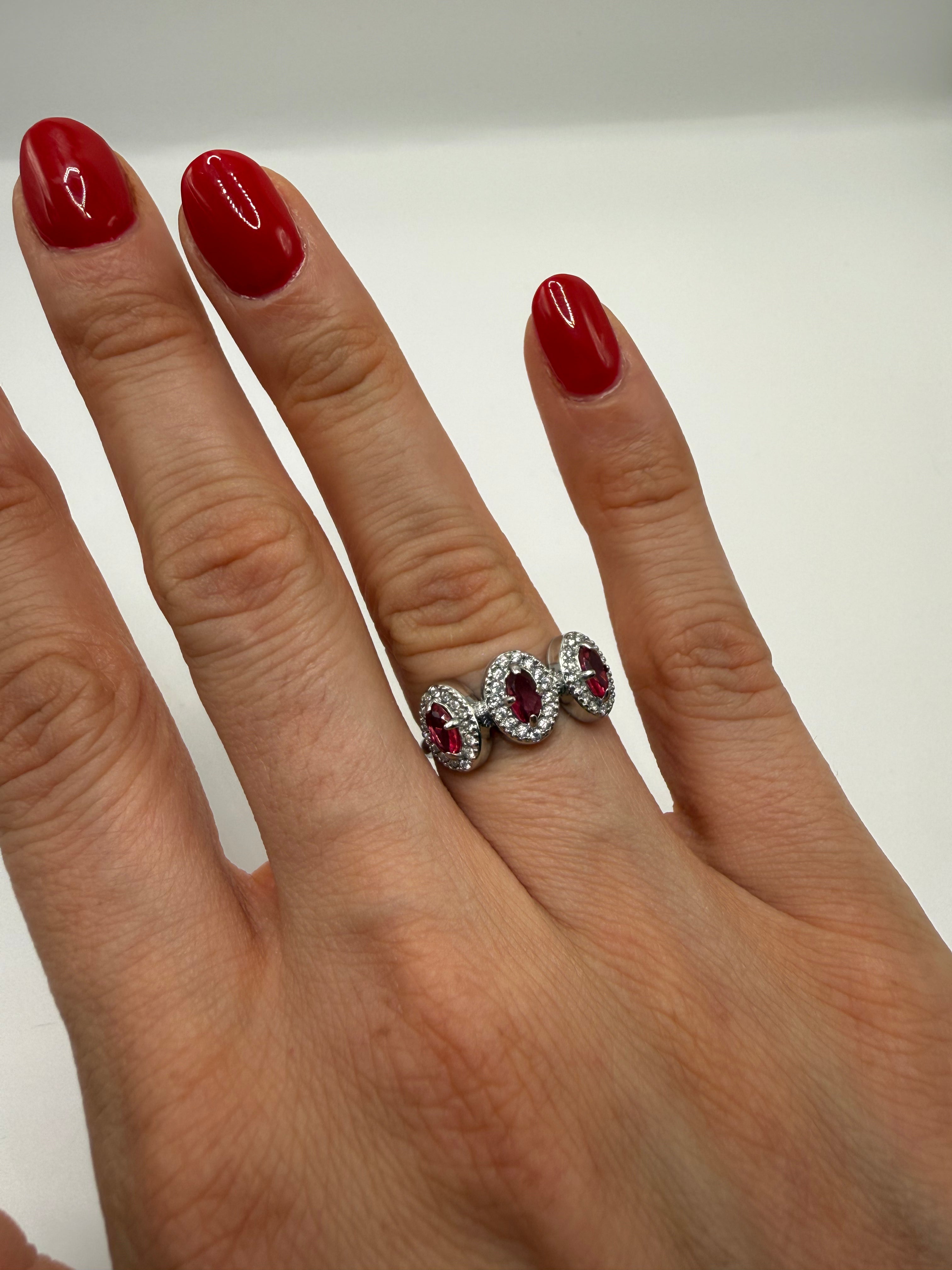 Anello OVALE BRILL - ROSSO