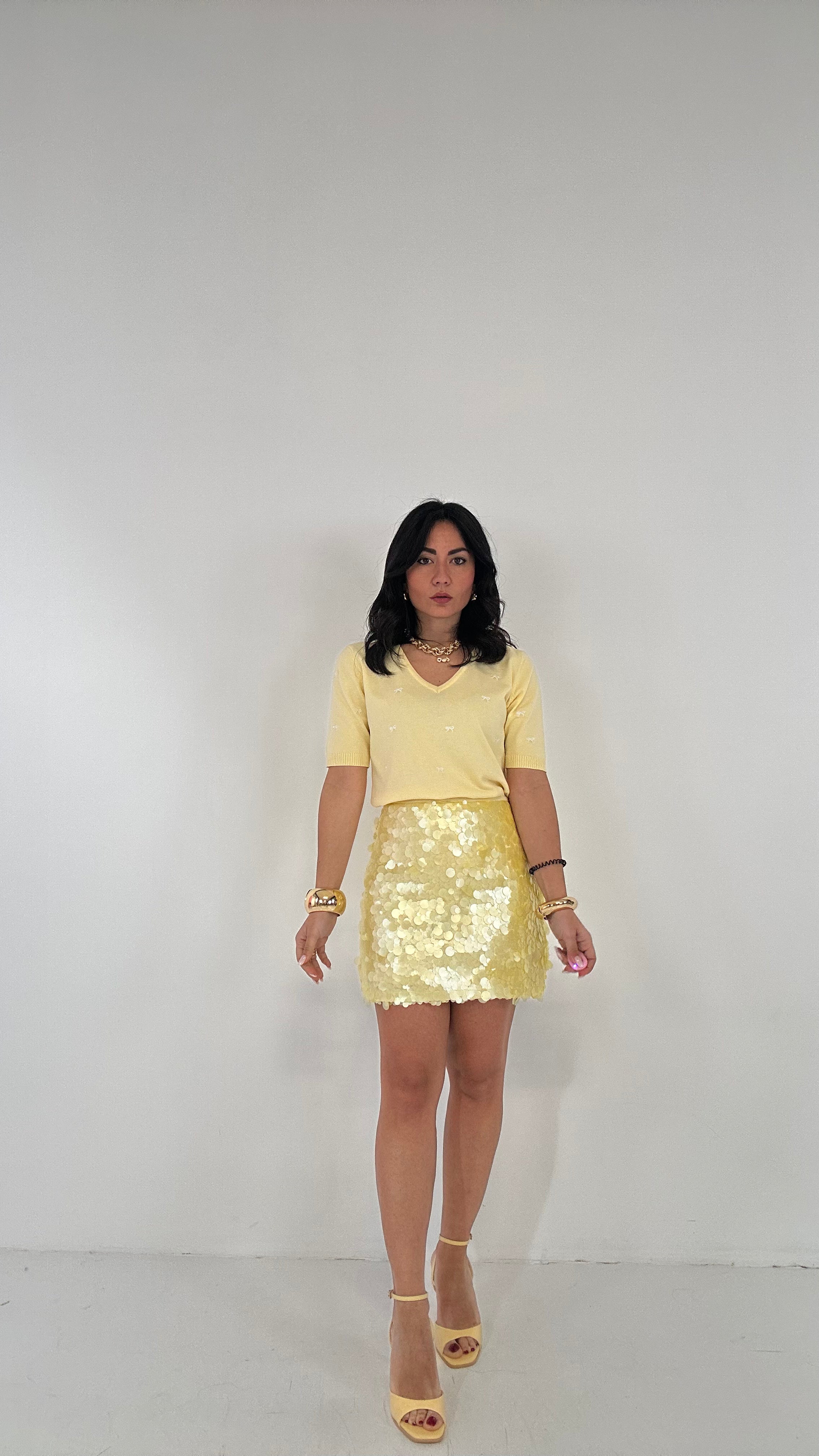 Gonna MICROPAILLETTES - GIALLO