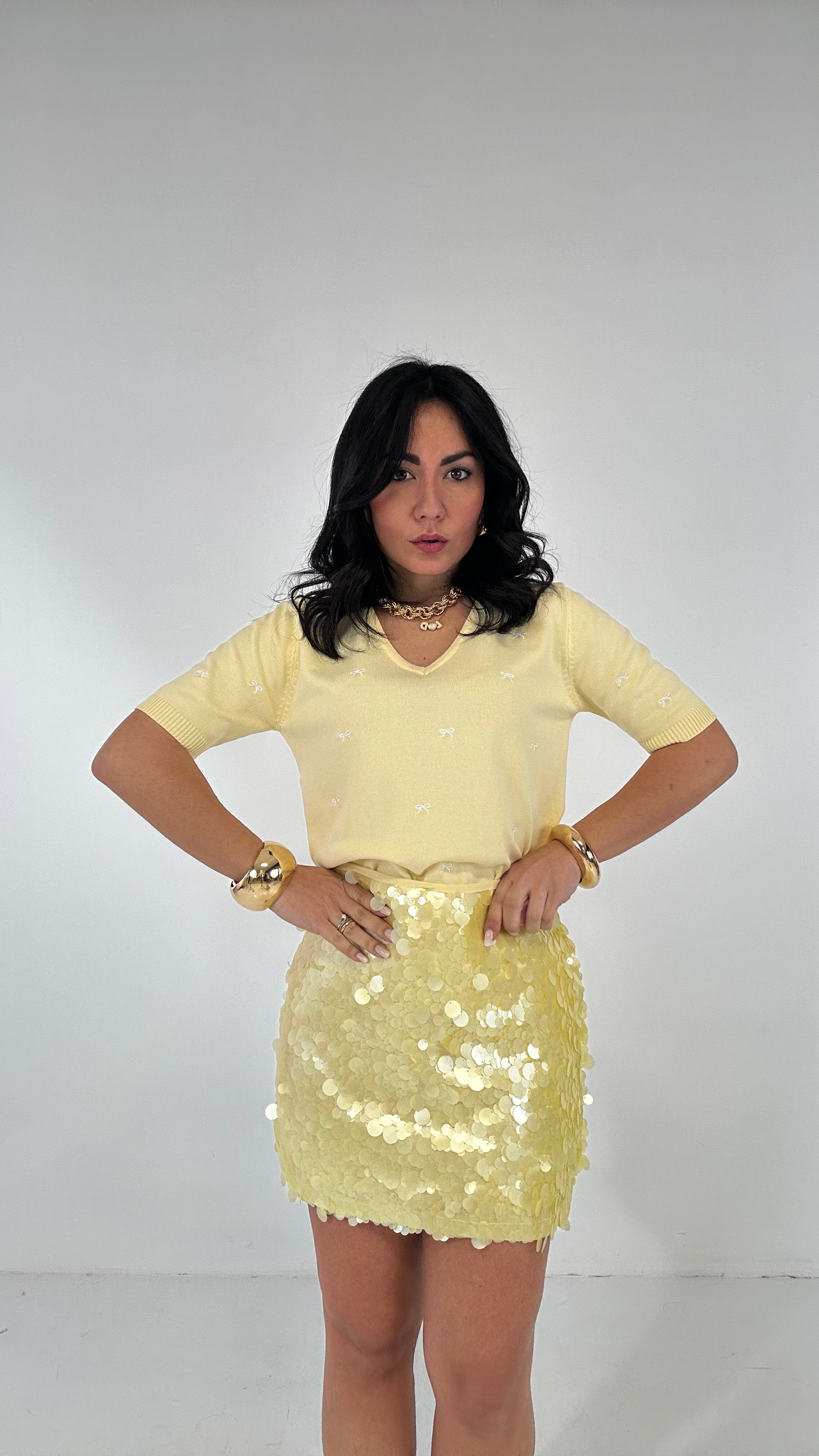 Gonna MICROPAILLETTES - GIALLO