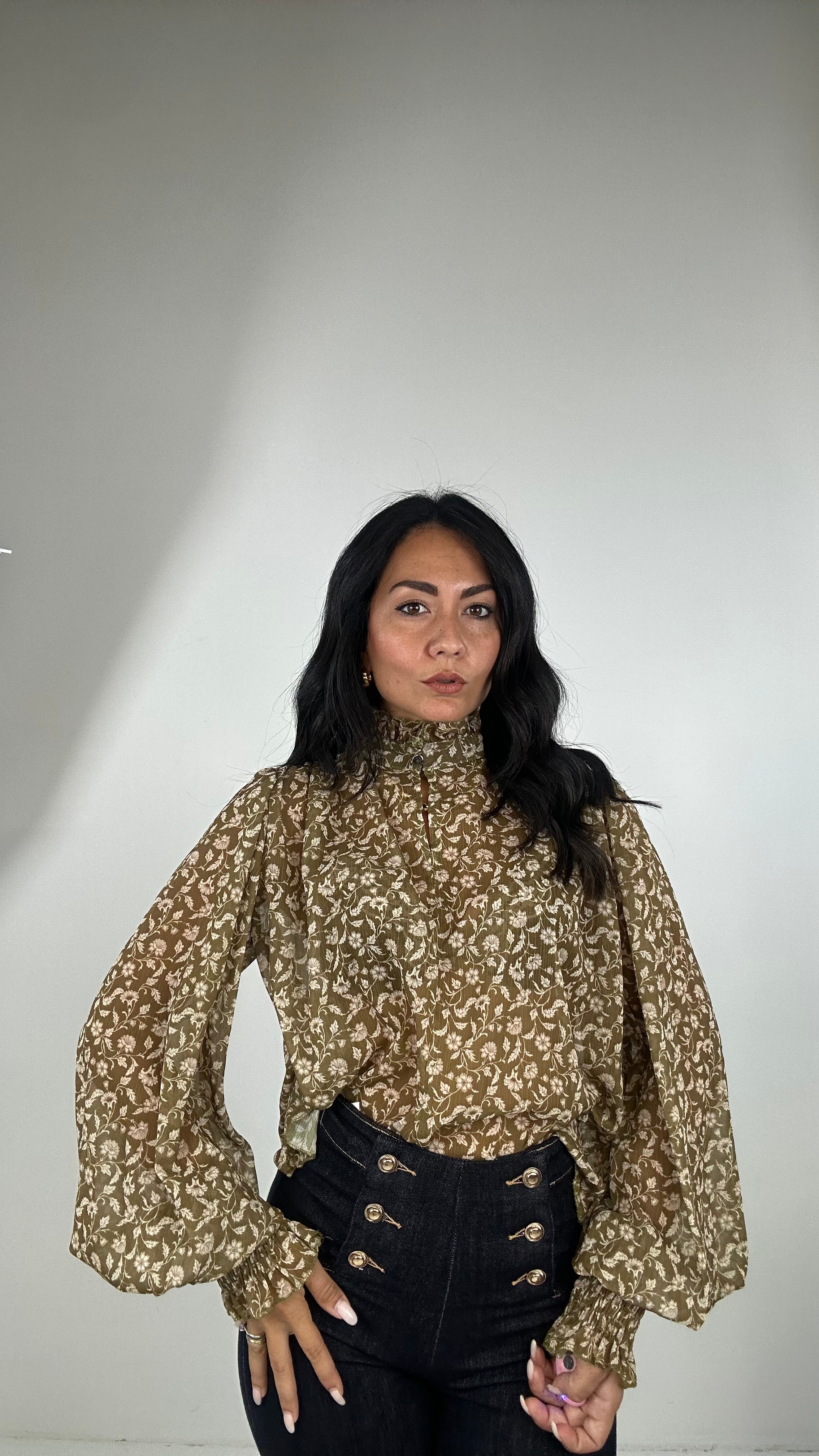 Blusa FIORE E RICCETTO - VERDE