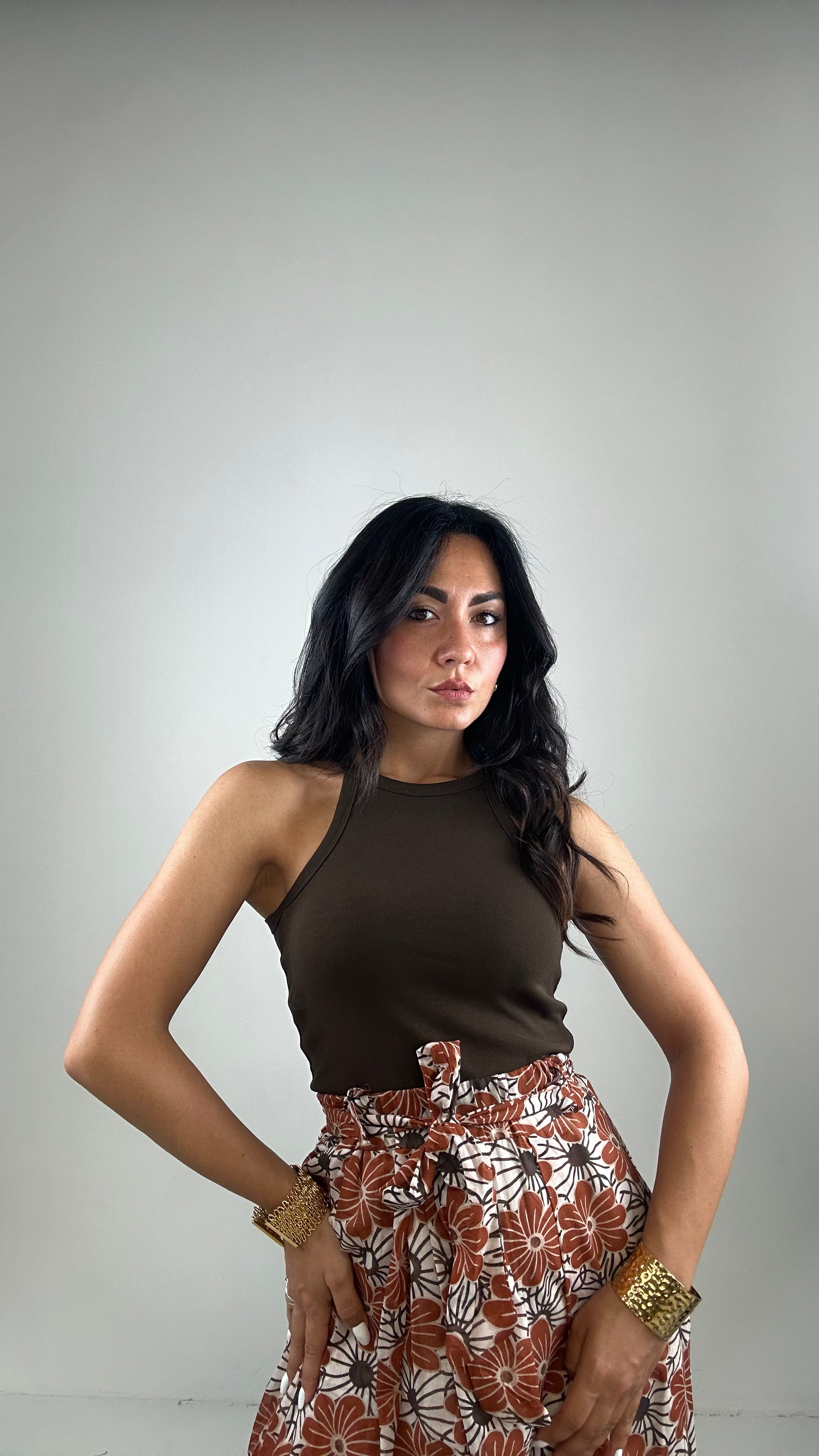 Top CARLA - MARRONE
