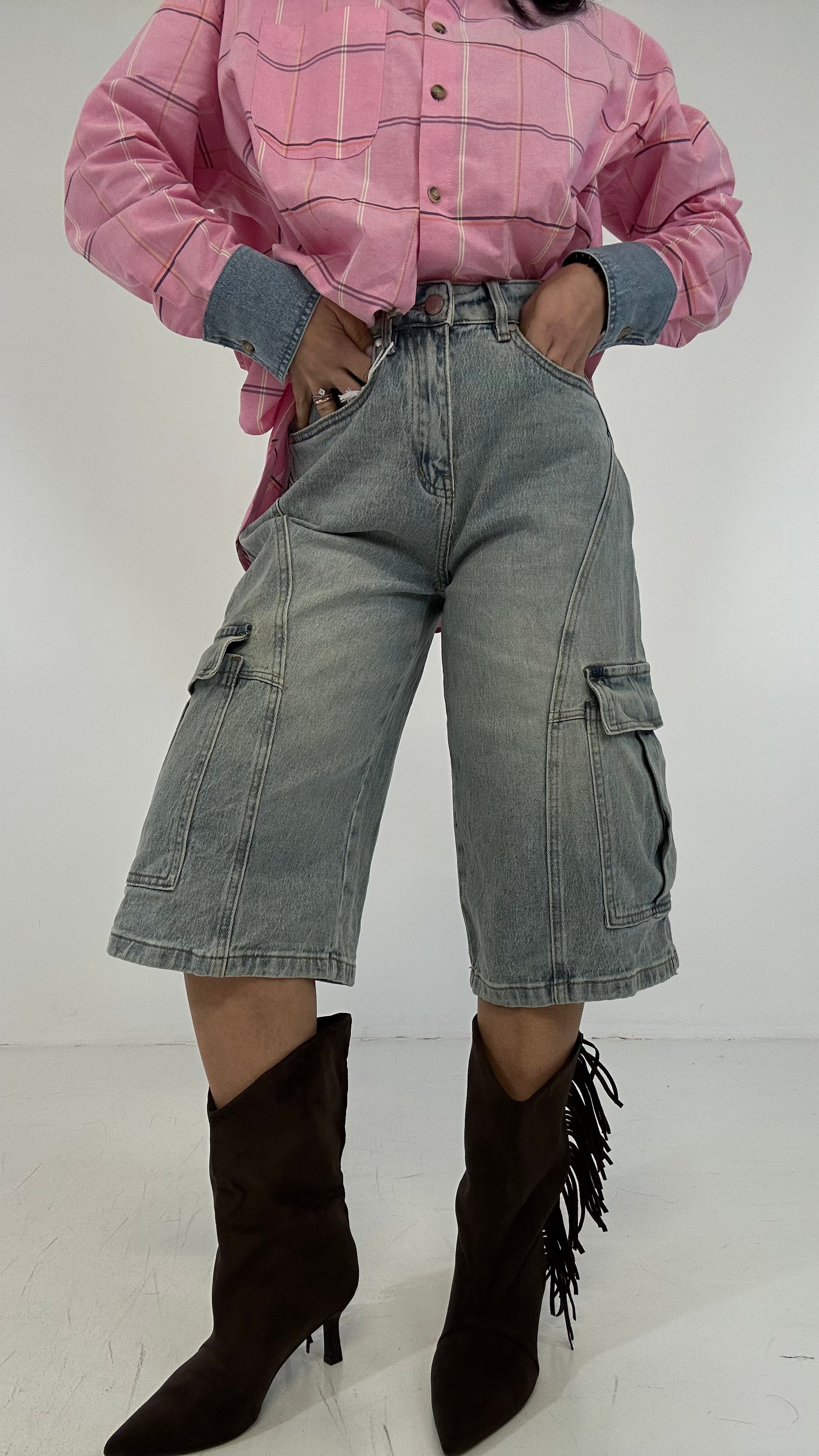 BermudoneCON TASCONI - JEANS