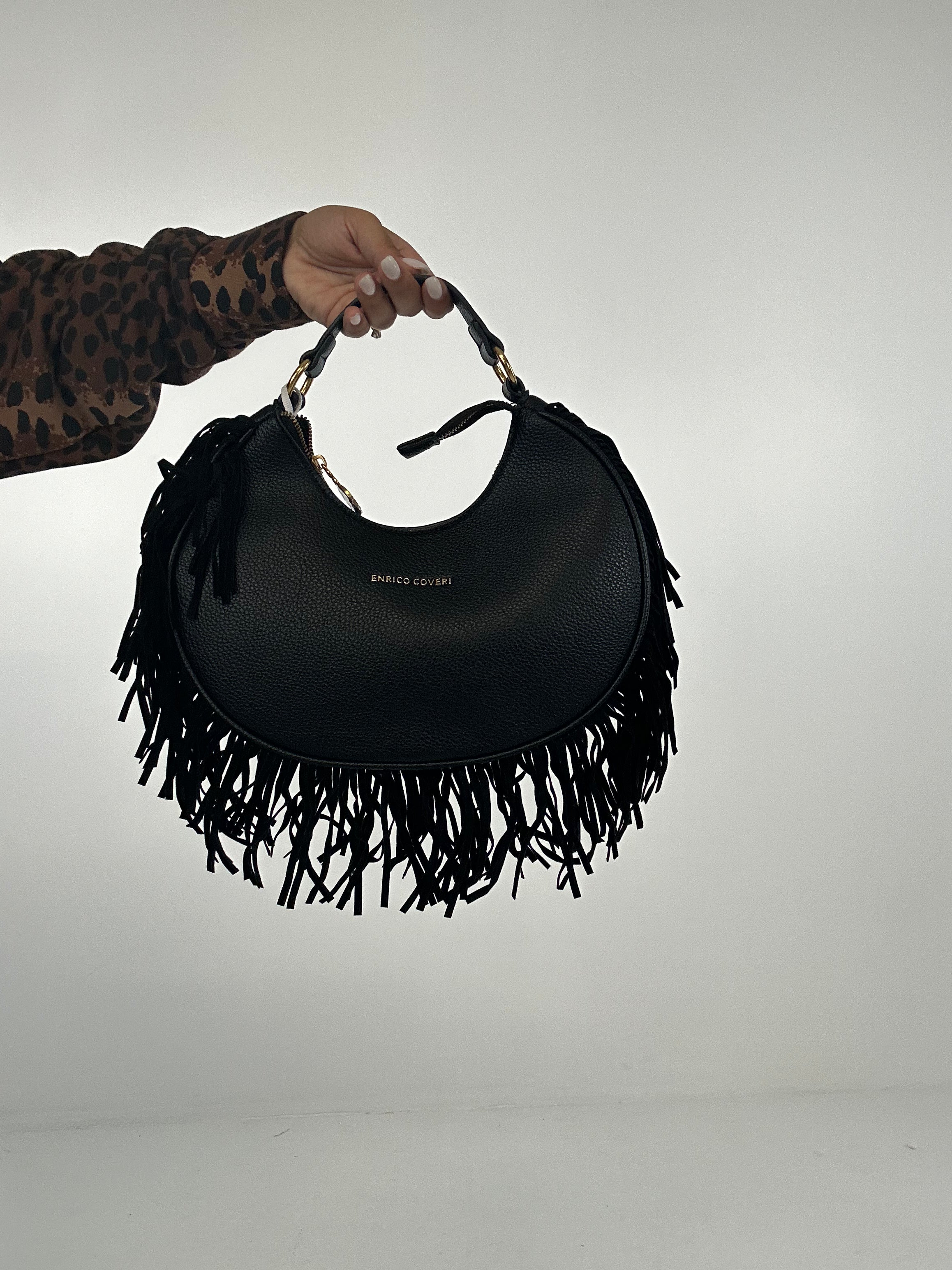 Borsa COVERI LUNA FRANGE - NERO