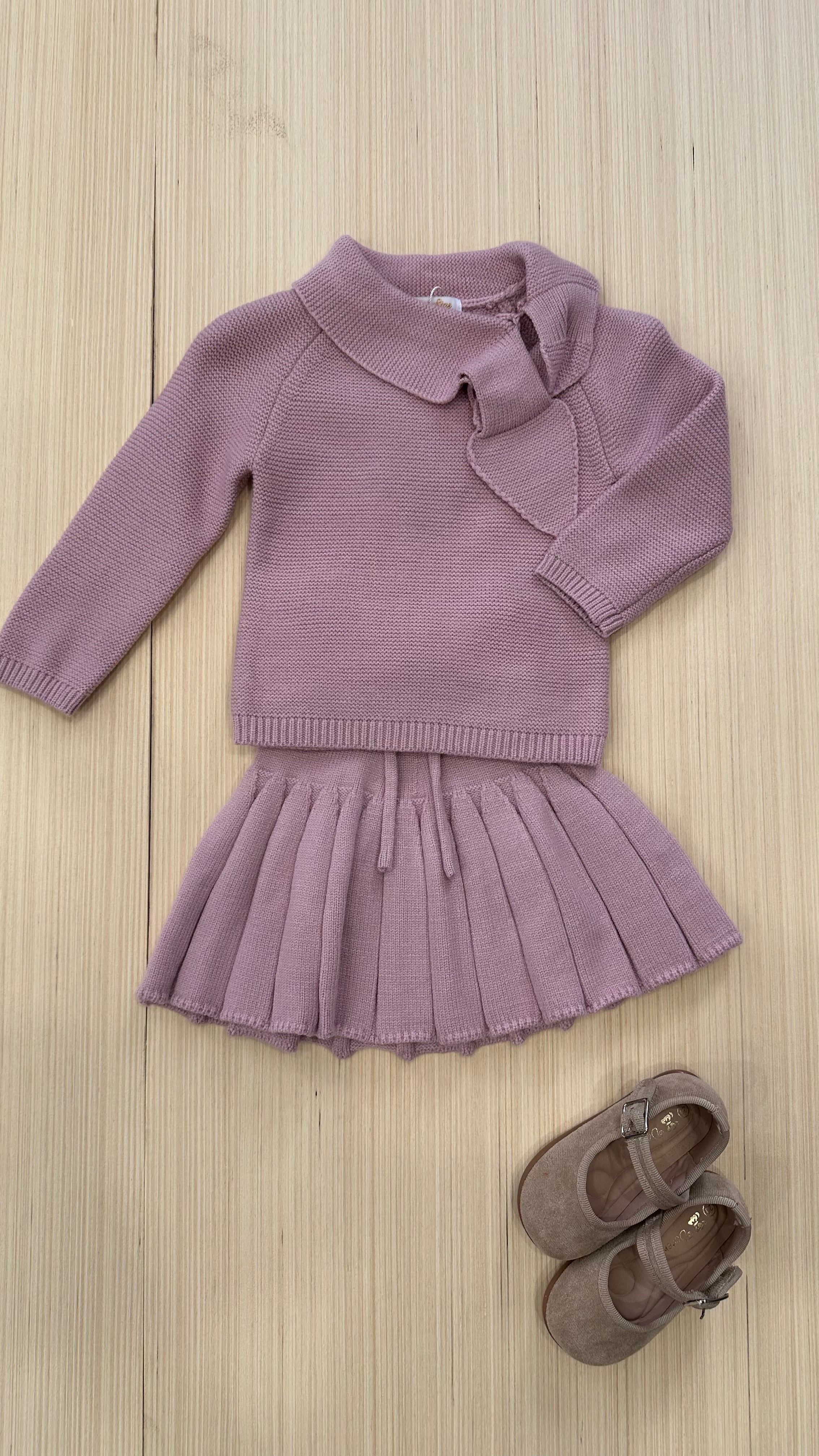 Coordinato IN MAGLIA CON GONNA 12-36M - ROSA