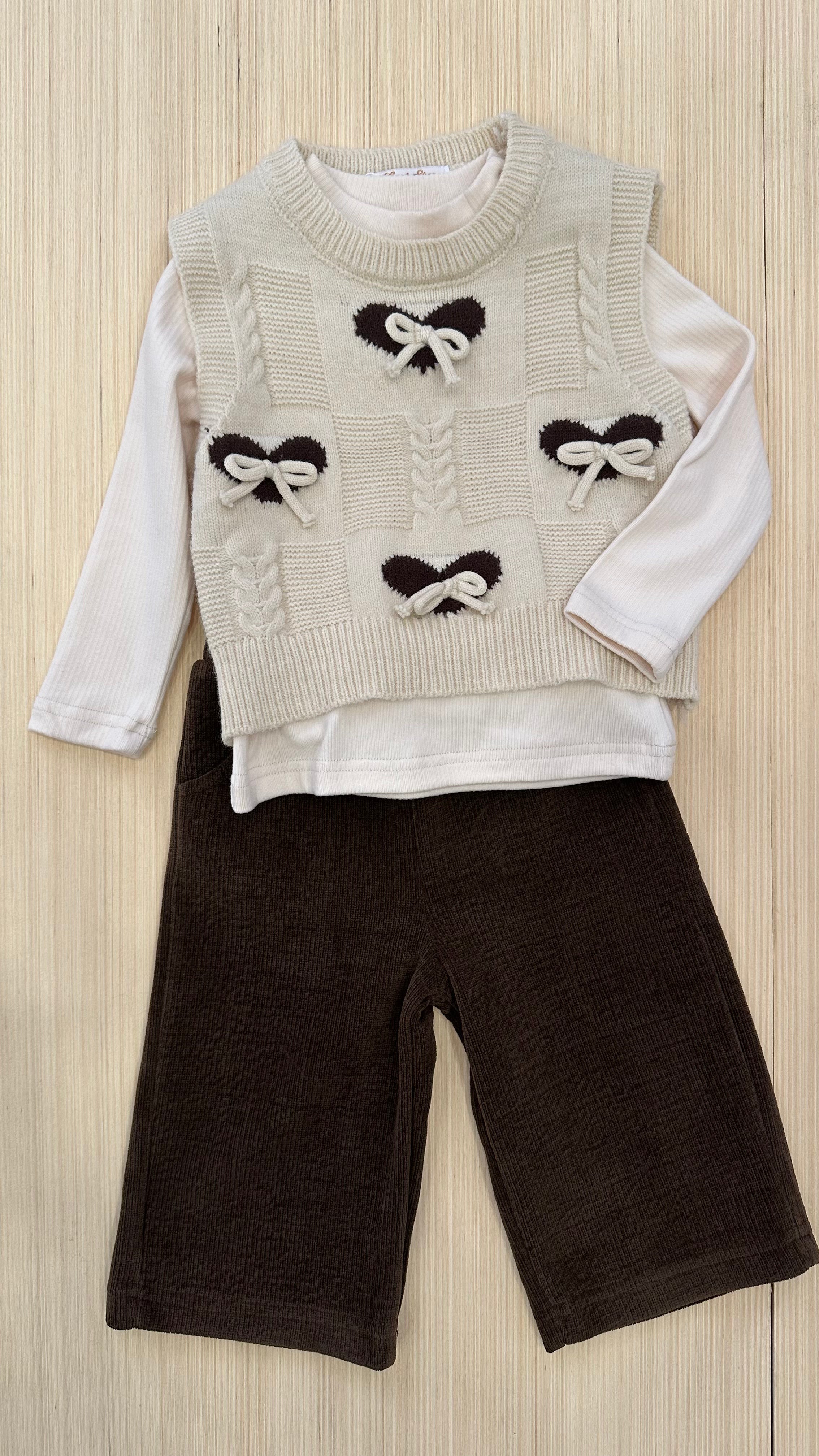 Completo 3 pz CON GILET FIOCCHI 1-5A - PANNA