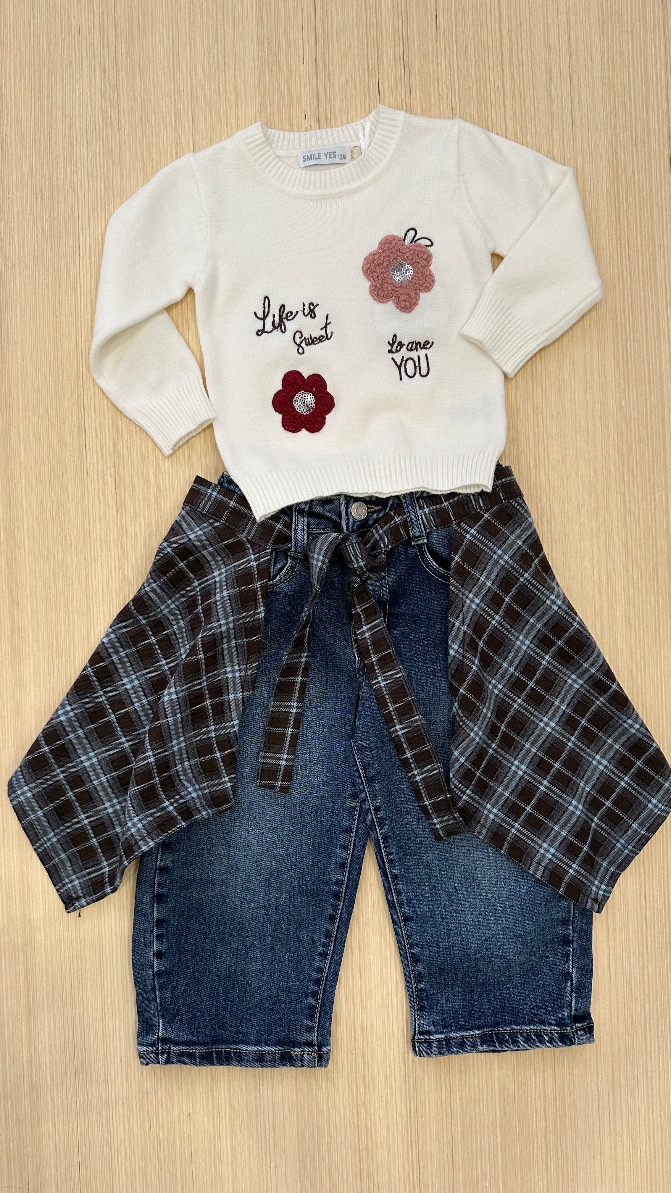 Jeans BALLON CON FOULARD 12-36M - JEANS