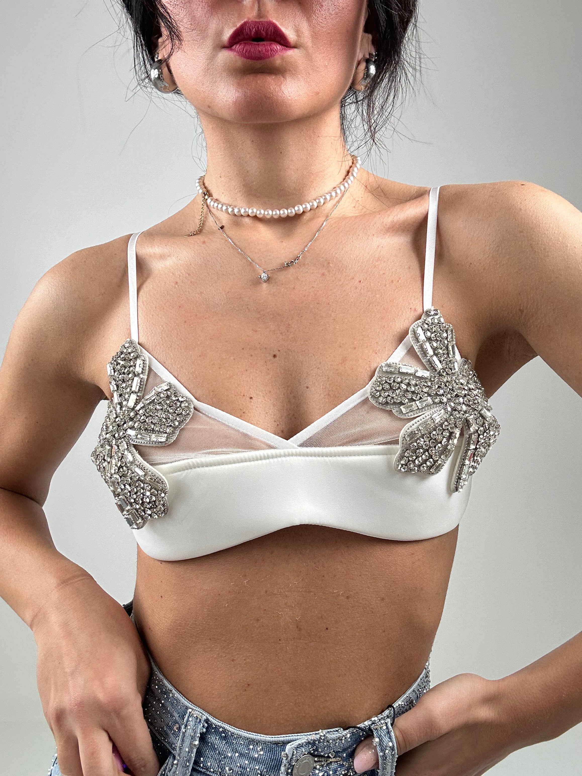 Top FIORE DIAMANTE - BIANCO